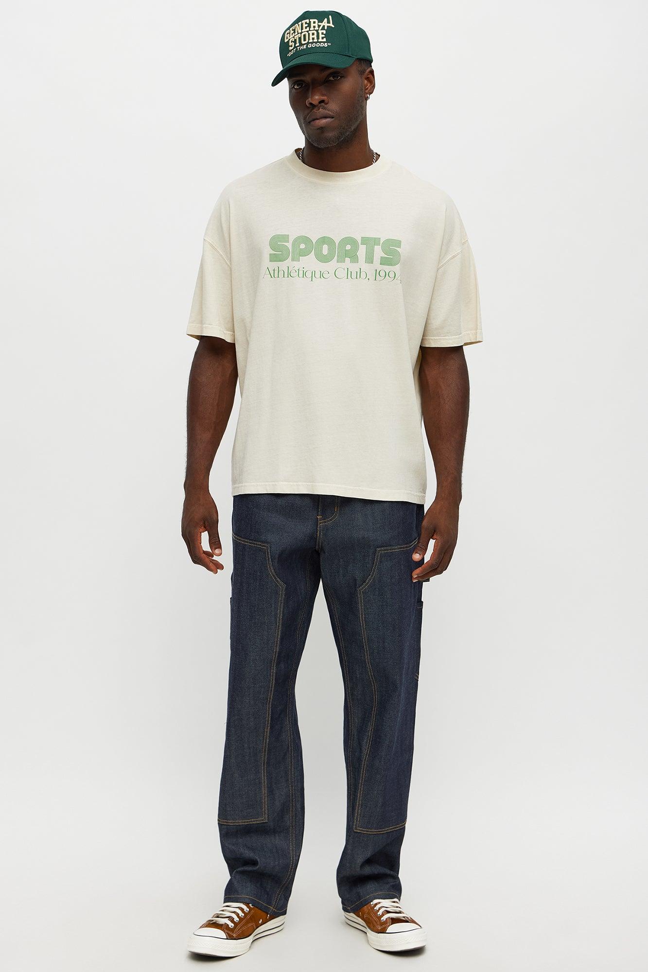 Sports Athletique Club Oversized 1994 Short Sleeve Tee - Cream Male Product Image