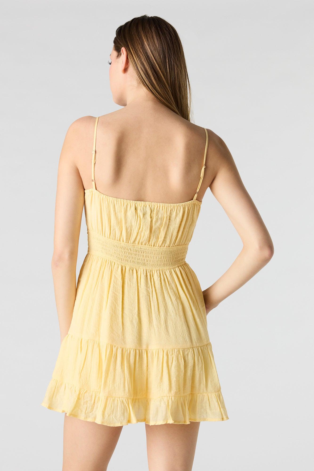 Sweetheart Tie Front Mini Dress Female Product Image