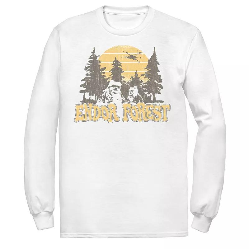 Men's Star Wars Ewoks Endor Forest Sunset Tee, Size: Medium, White Product Image