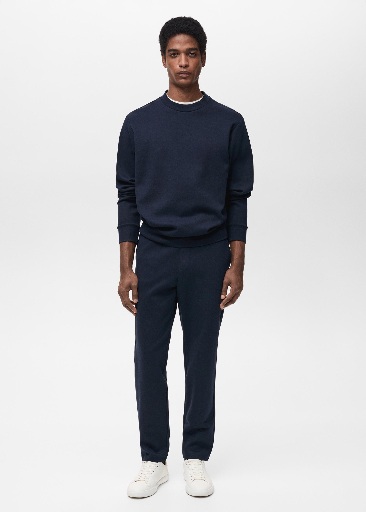 Regular-fit cotton sweatshirt - Men | MANGO USA Product Image