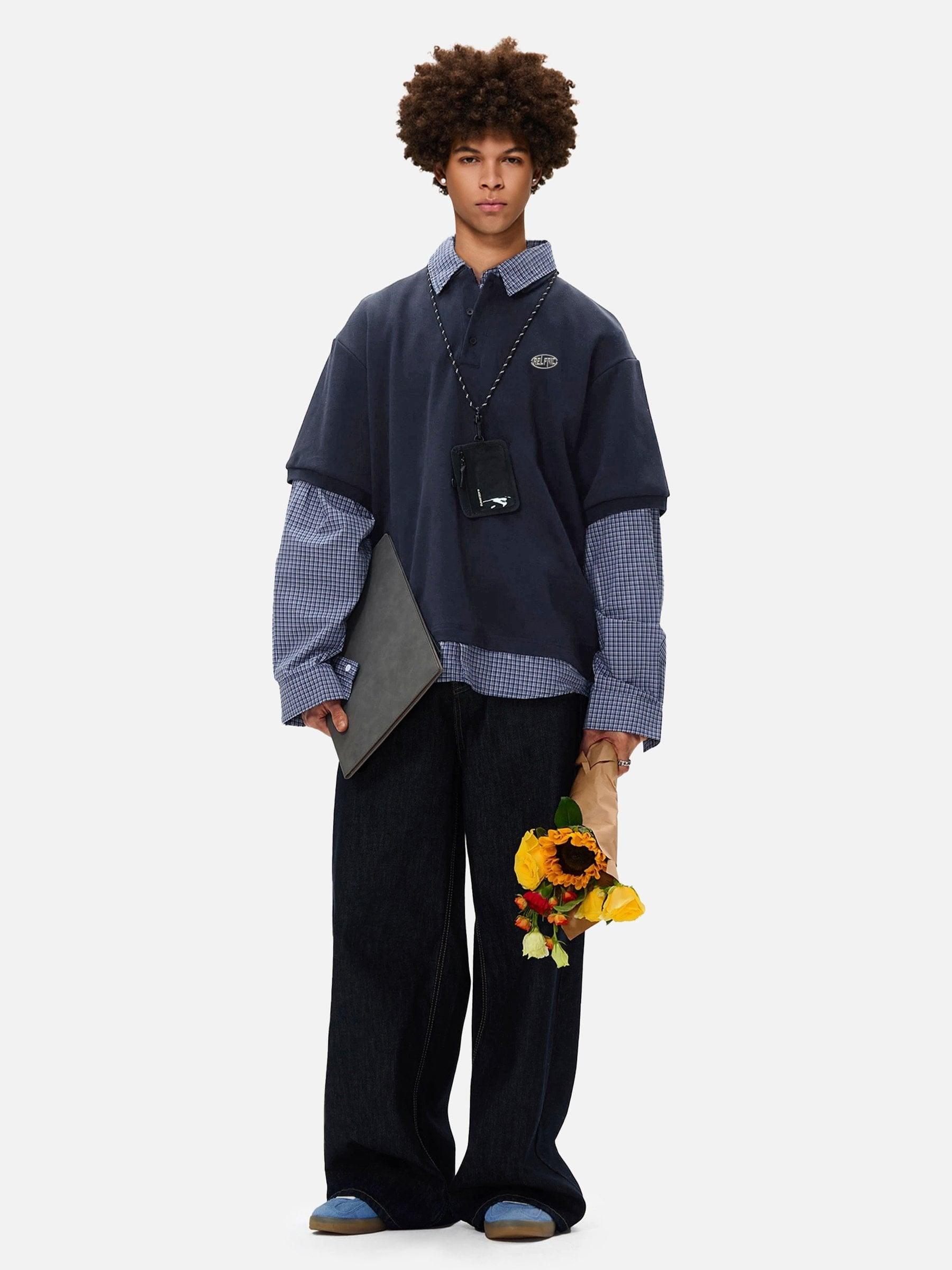 Aelfric Eden Layered Polo Long Sleeve T-shirt Product Image