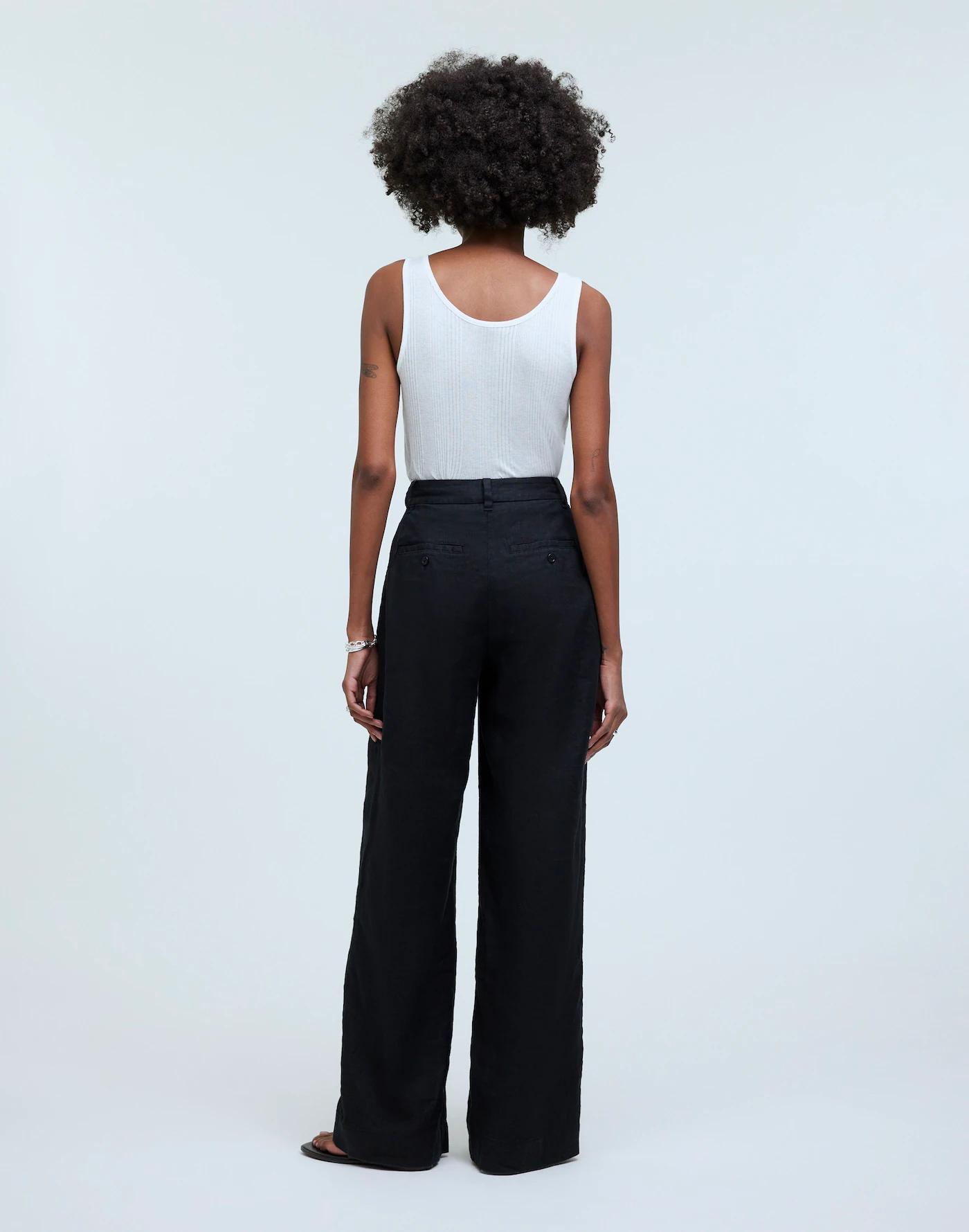 The Harlow Wide-Leg Pant in 100% Linen Product Image