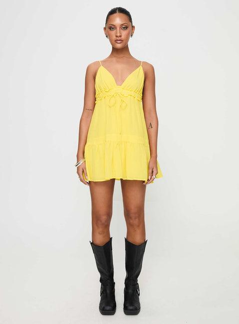 Dionne Mini Dress Lemon Product Image
