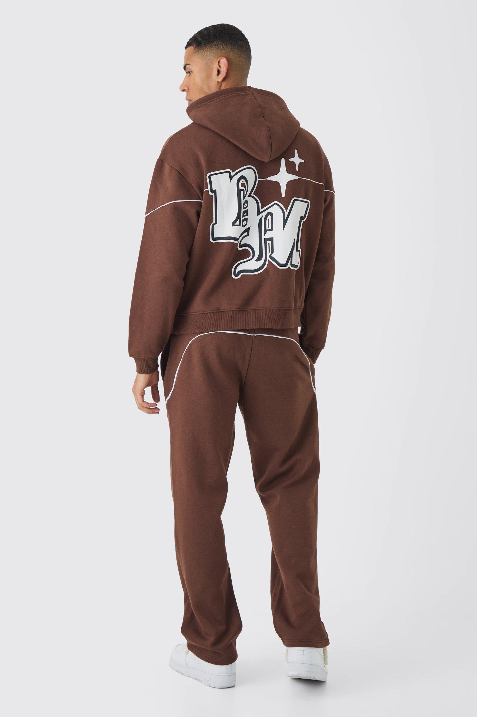 Oversized Boxy Print Tracksuit | boohooMAN USA Product Image