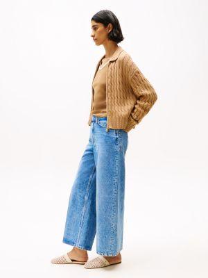 Medium Wash High-Rise Wide Leg Jean Product Image