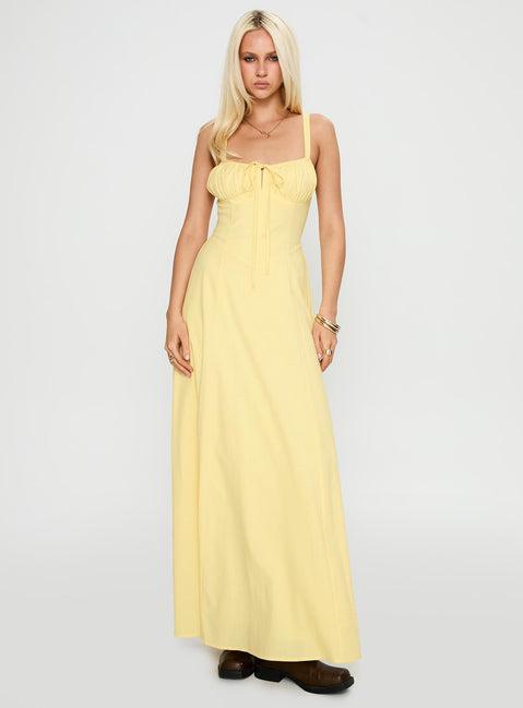 Leticia Maxi Dress Lemon Product Image