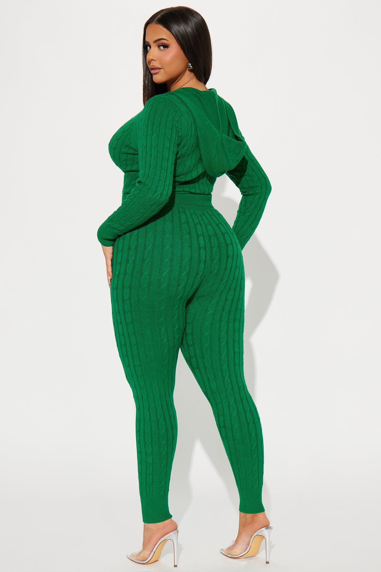 Rylee Sweater Legging Set - Kelly Green Female Product Image