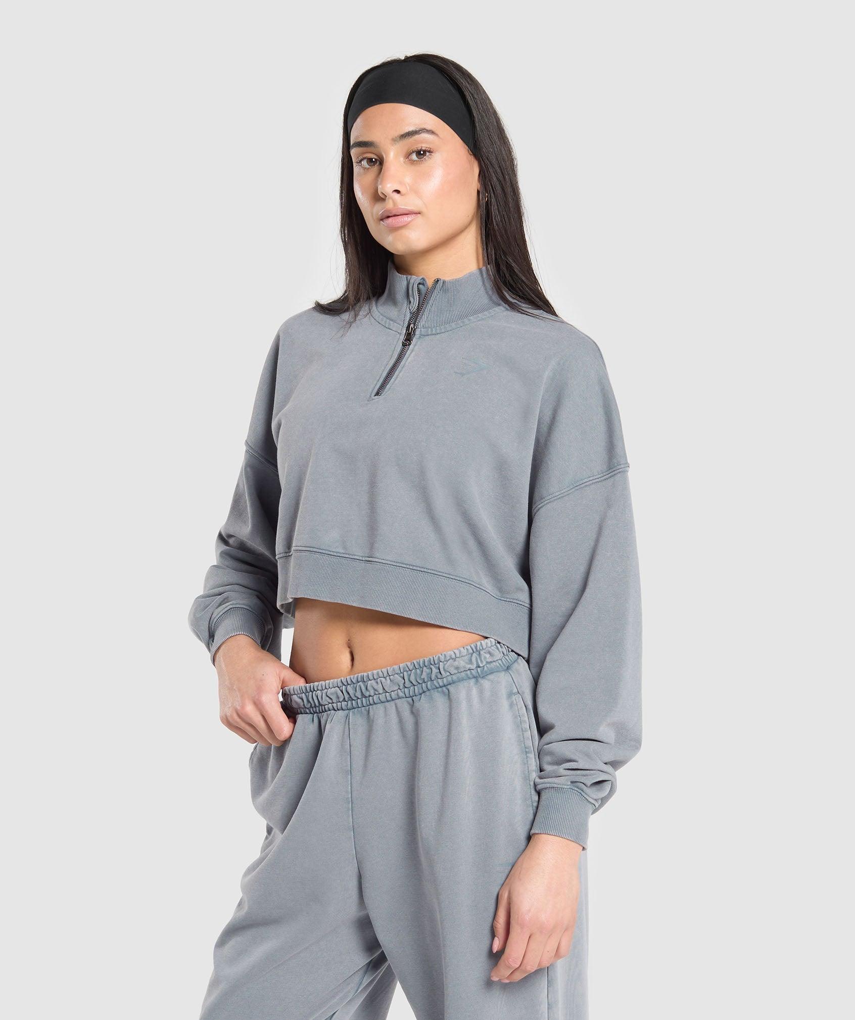 Gymshark Whitney 1/4 Zip - Iron Blue Female Product Image