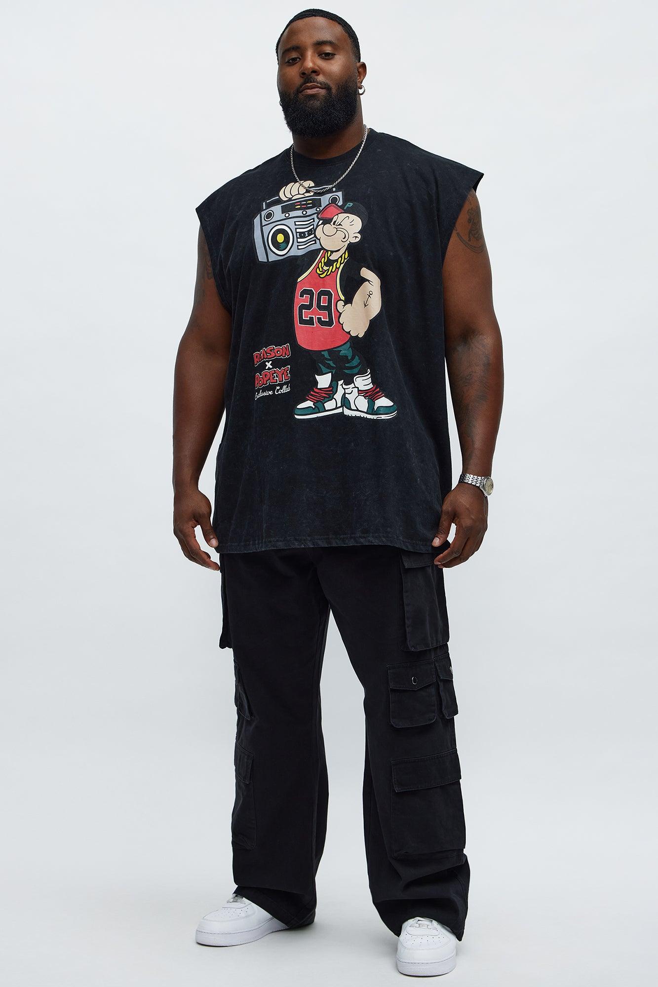Popeye Speakbox Short Sleeve Tee - Grey Product Image