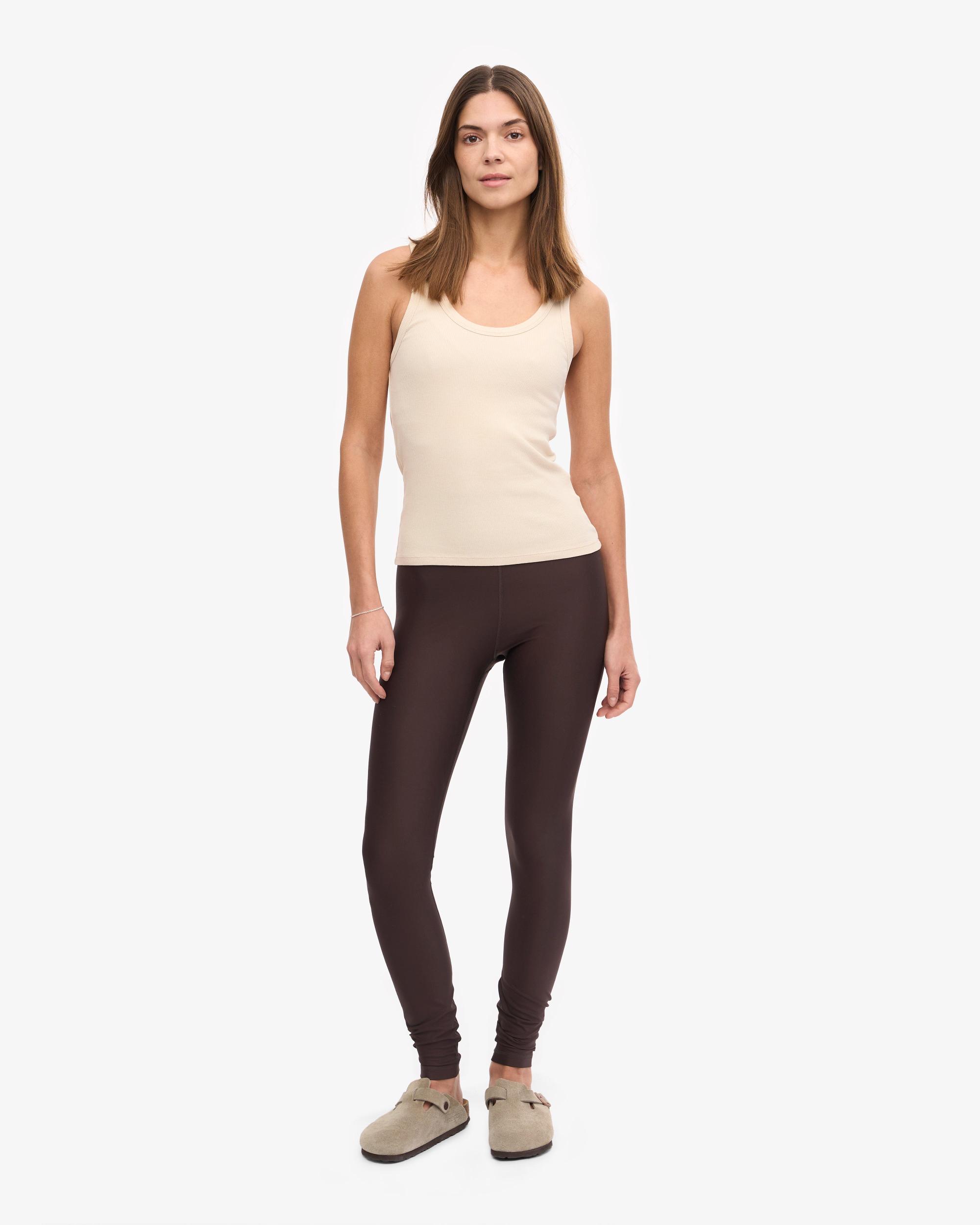 Women Organic Rib Tank Top - Ivory White Product Image