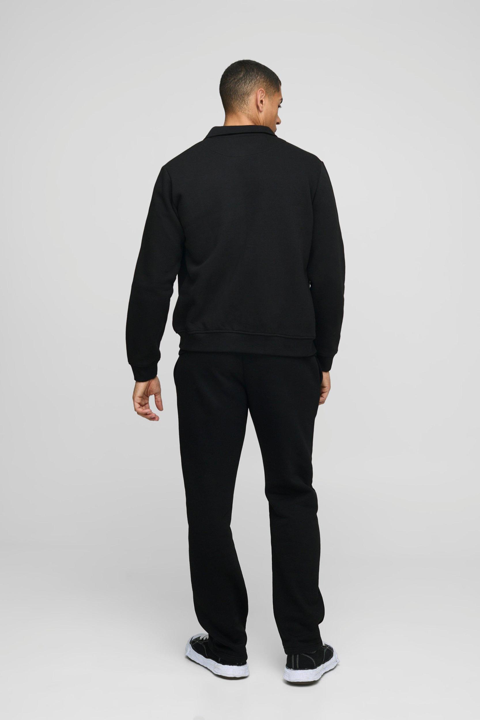 Regular Fit Popper Collar Harrington Jacket | boohooMAN USA Product Image