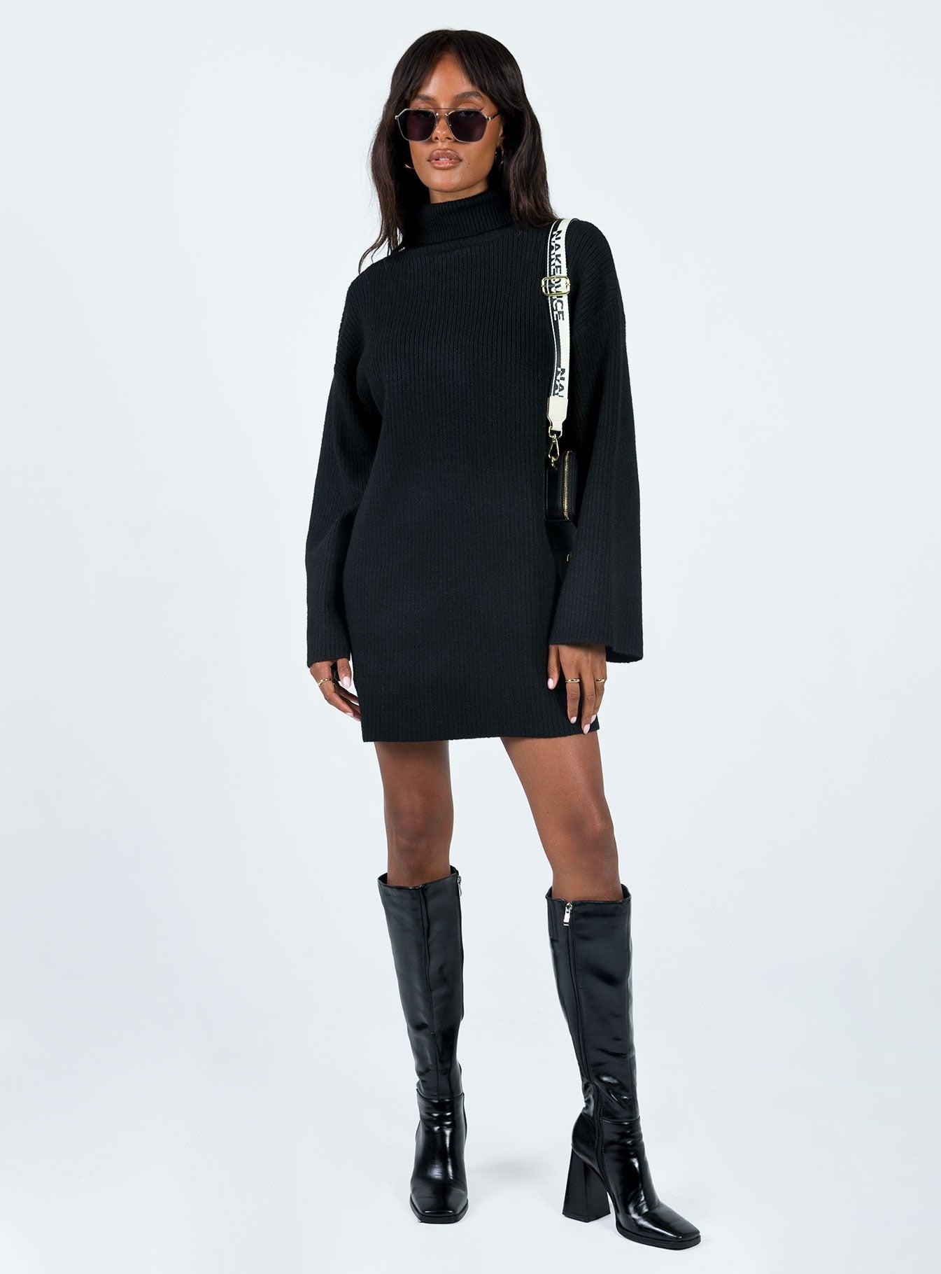 Sonelle Knit Mini Dress Black Product Image