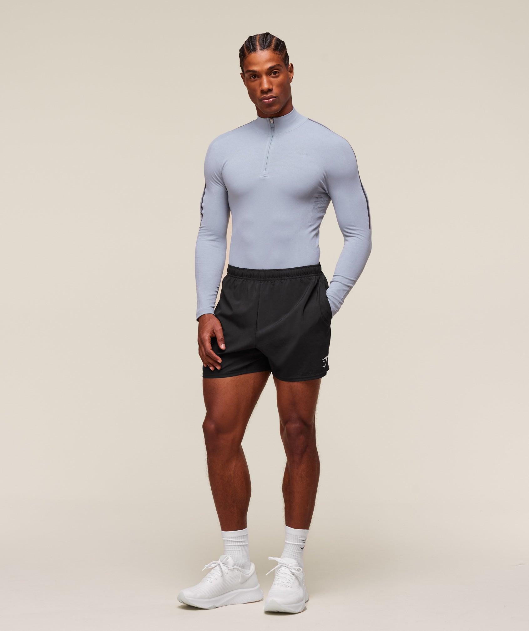 Gymshark everywear Warp Knit 1/4 Zip - Pale Blue Male Product Image