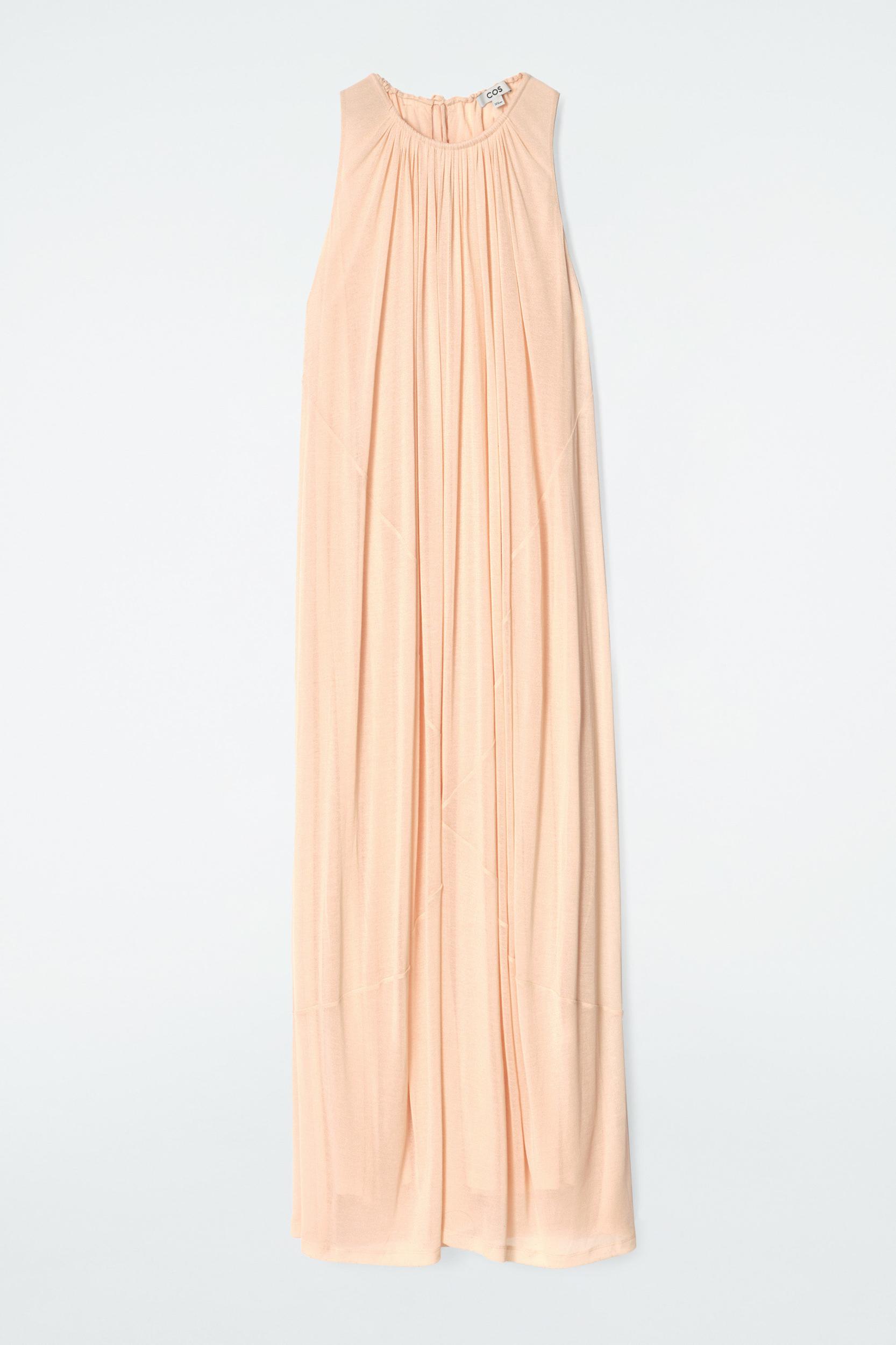 GATHERED HALTERNECK MAXI DRESS Product Image