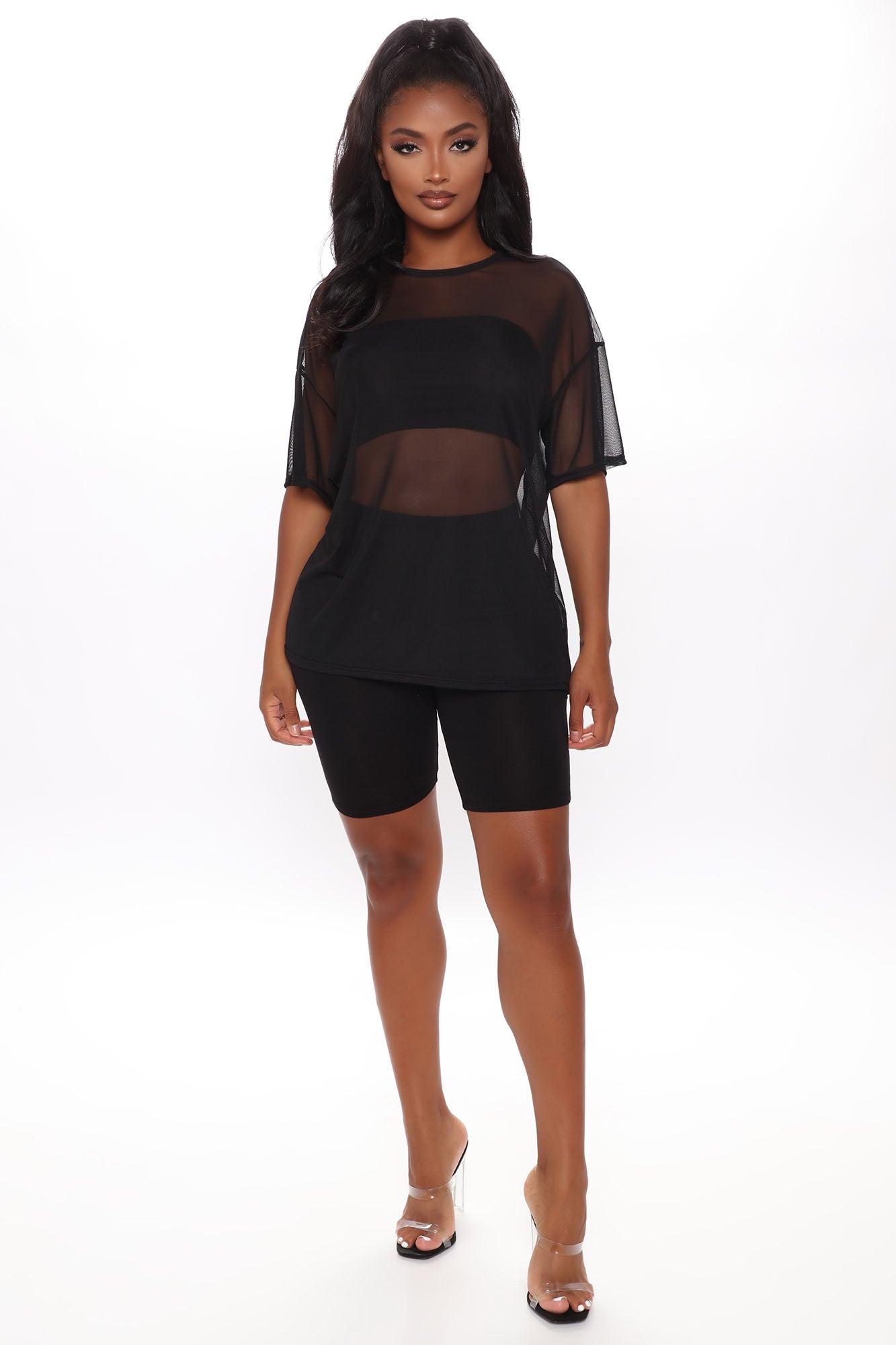 Nice And Clear 3 Piece Biker Short Set - Black Product Image