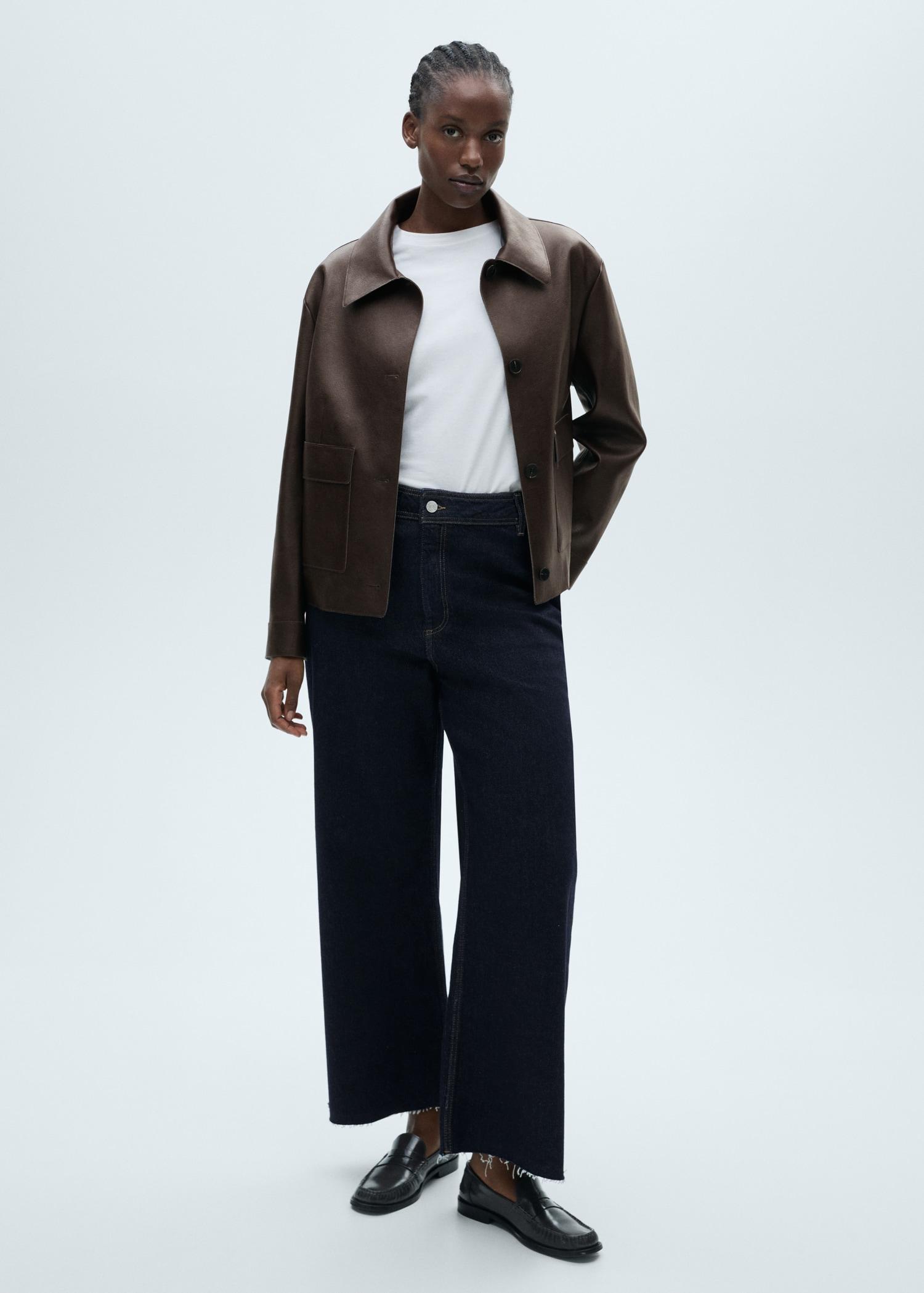 Catherin rinse-wash culotte jeans - Women | MANGO USA Product Image