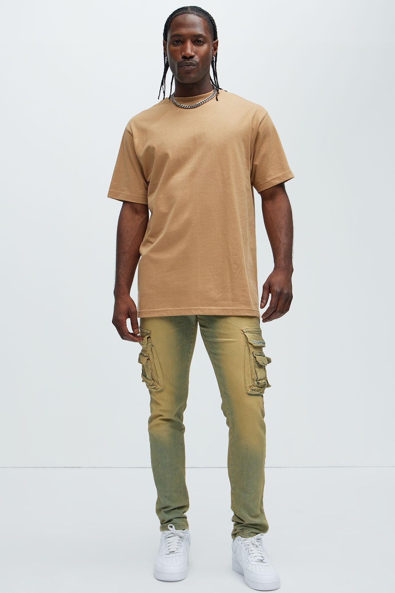 Fall For It Cargo Skinny Jeans - Medium Wash Product Image