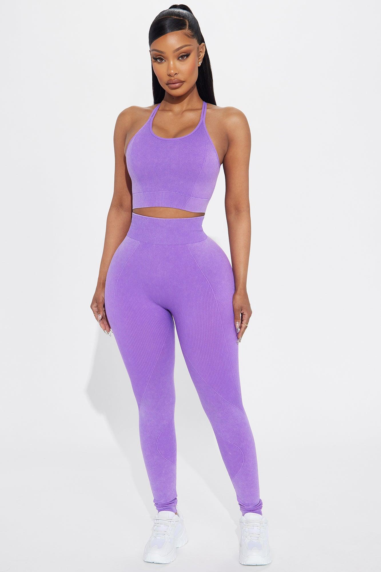 Stretch It Out Active Sports Bra - Lavender Product Image
