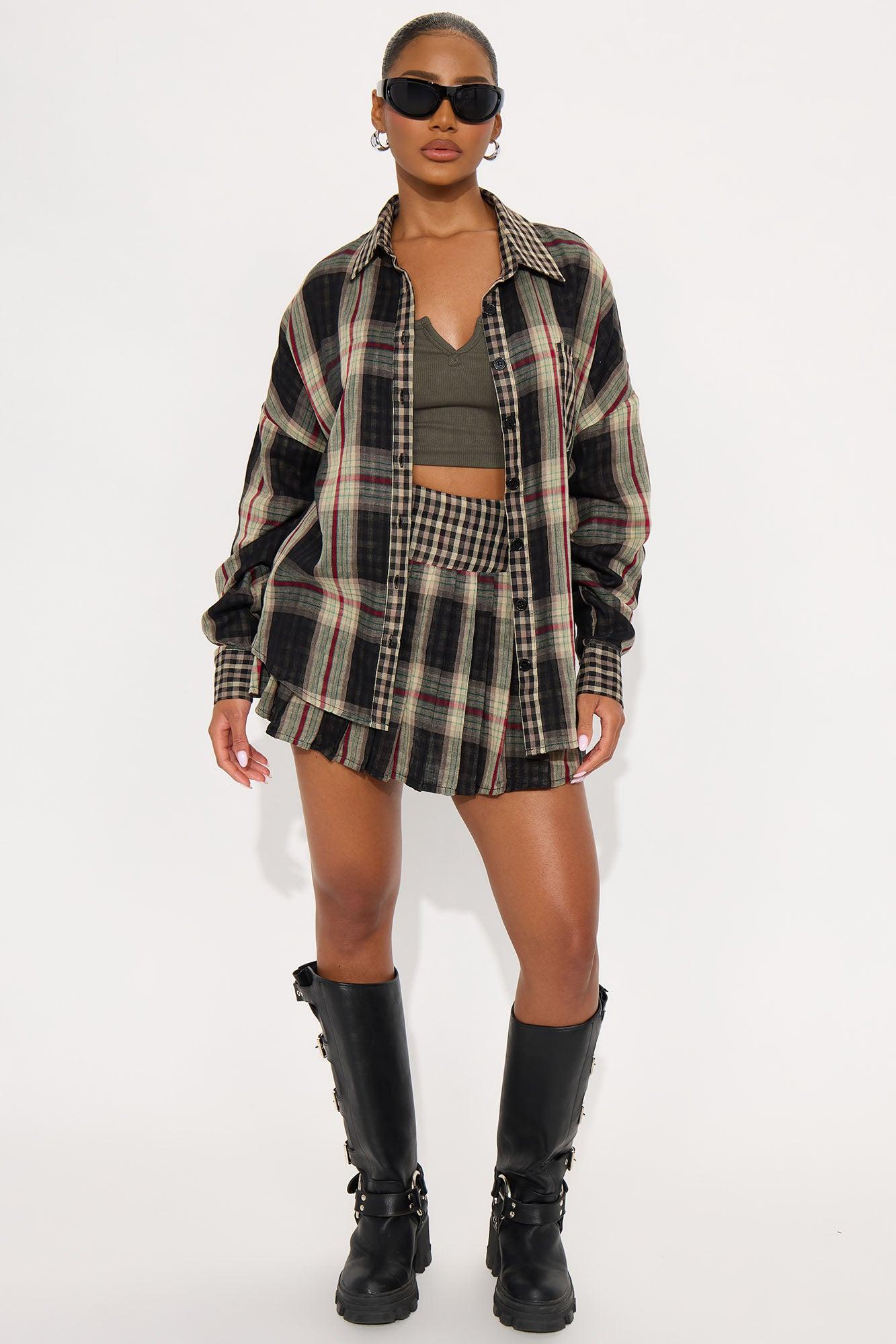 Check Me Out Skort Set - Taupe/combo Female Product Image