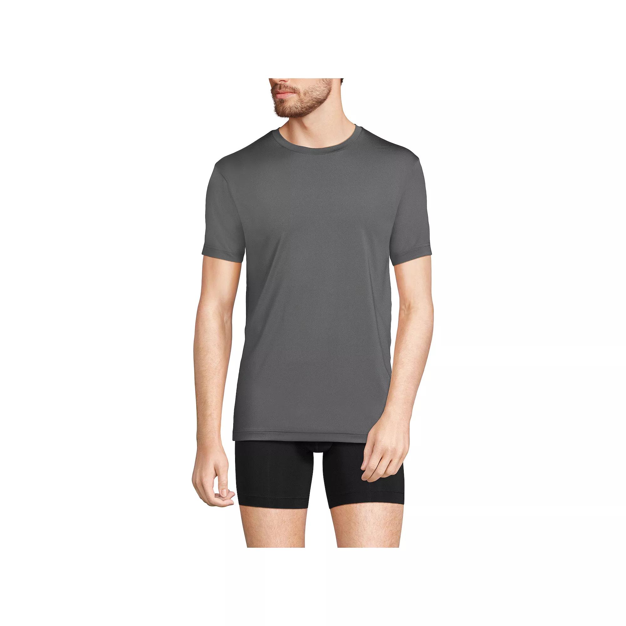 Men's Lands' End Flex Performance Crewneck Undershirt,  Product Image
