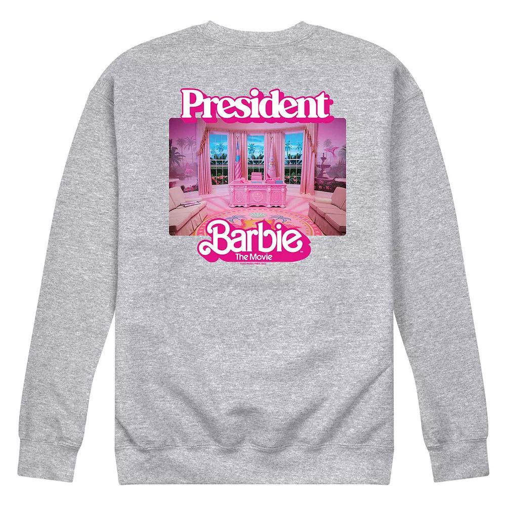 Men's Barbie™ The Movie President Barbie Fleece Sweatshirt,  Product Image