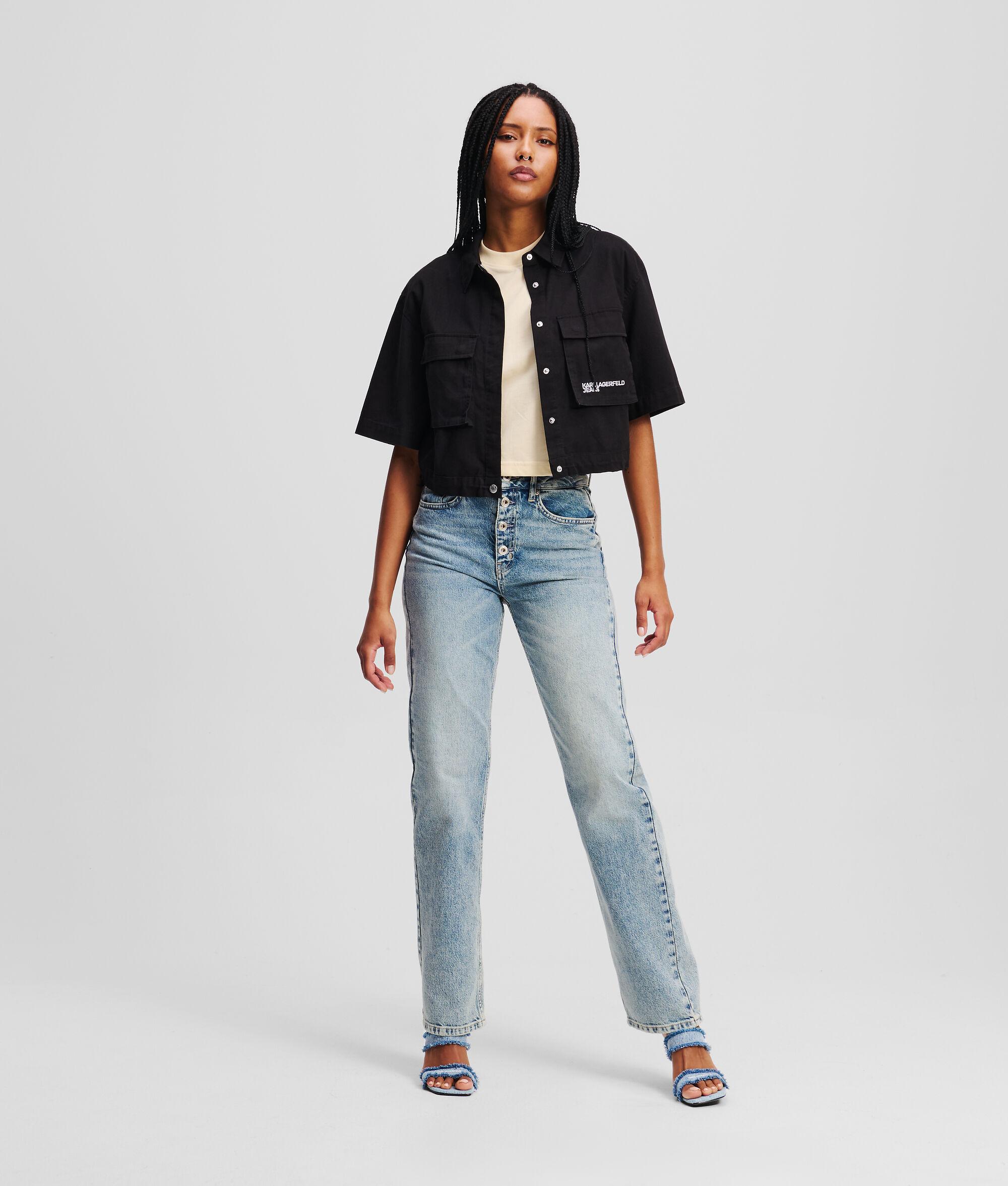 HIGH-RISE BUTTON-FLY STRAIGHT JEANS Product Image