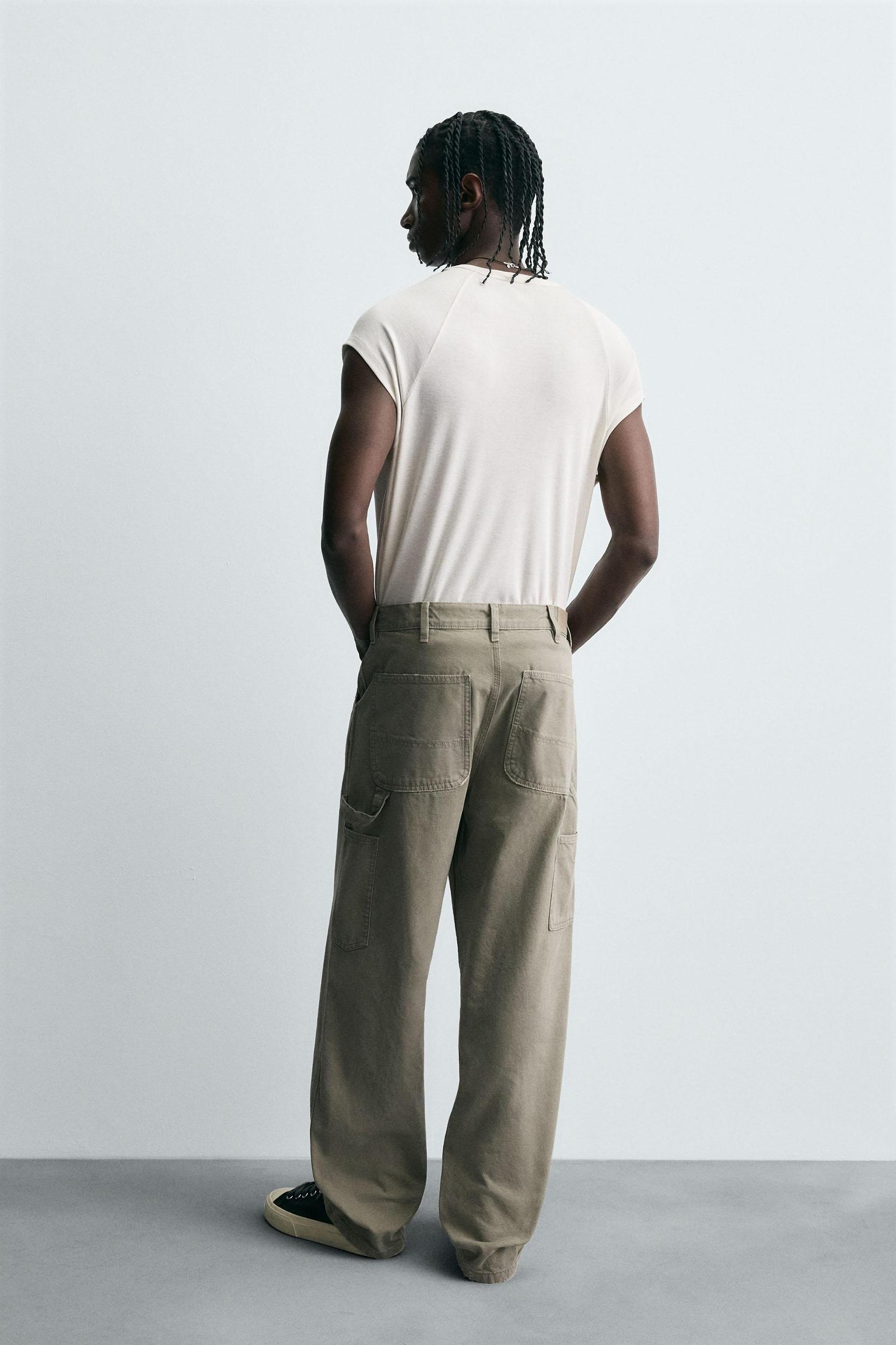 WASHED EFFECT CARPENTER PANTS Product Image