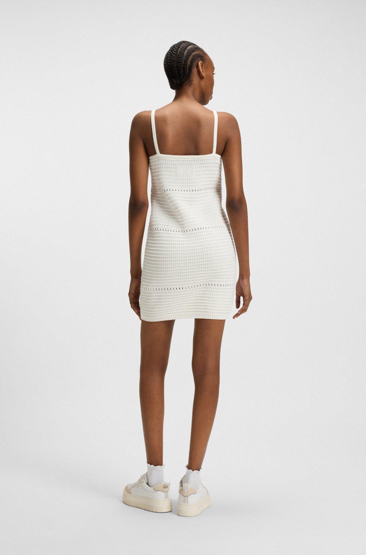 Mesh-knit dress with spaghetti straps Product Image