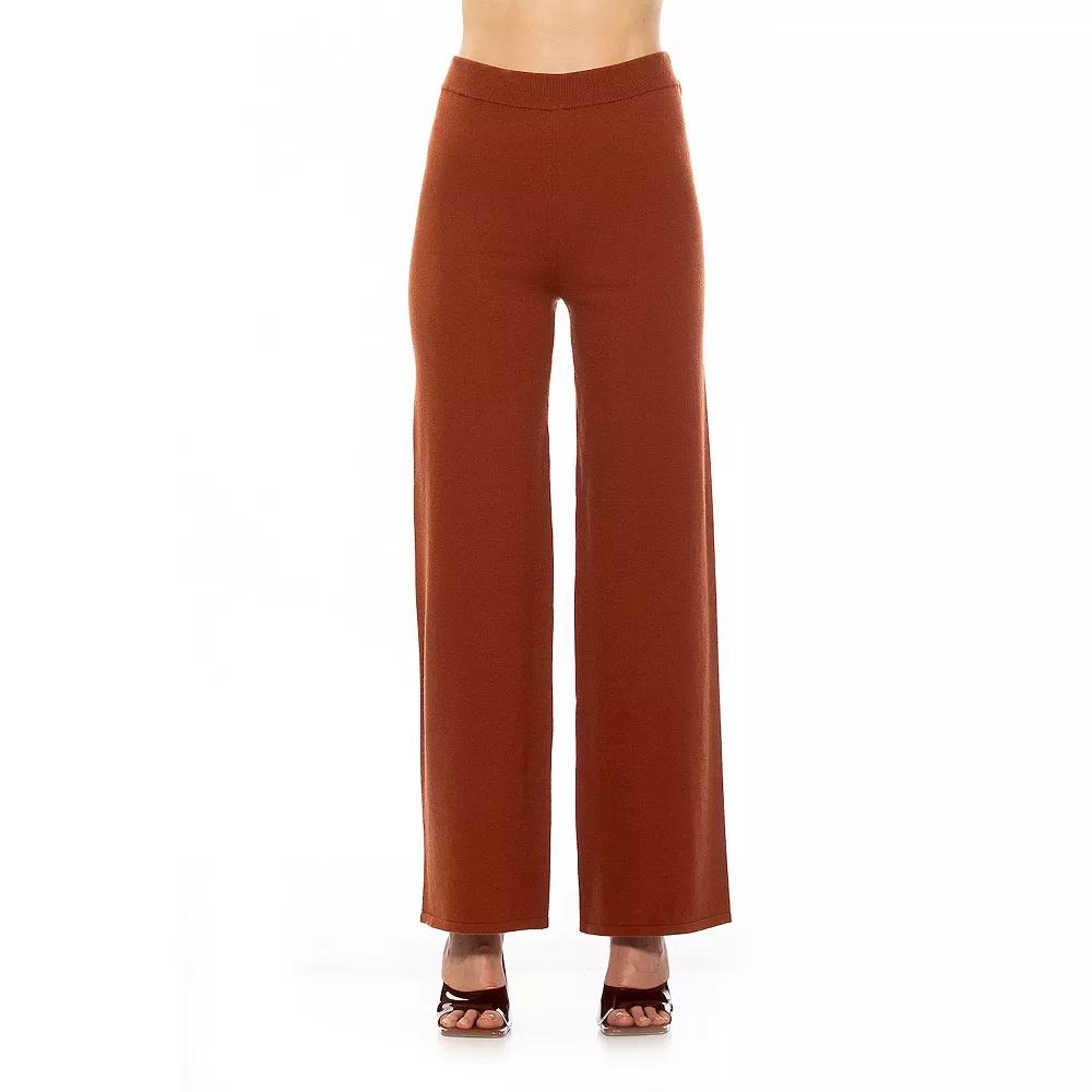 Women's ALEXIA ADMOR Miles Knitted High Waisted Wide Leg Pants,  Product Image