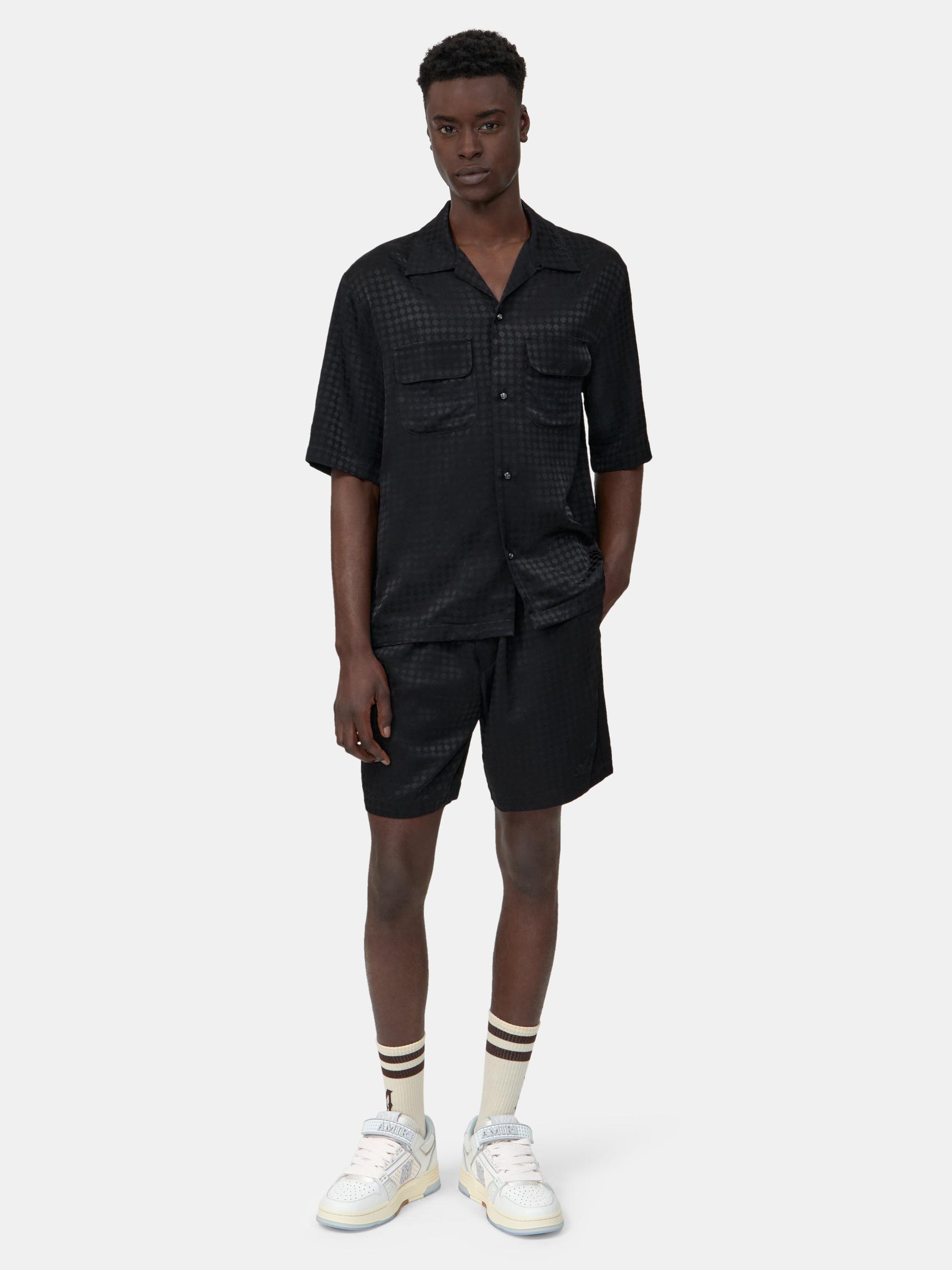 MA QUAD JACQUARD CAMP SHIRT - Black Male Product Image