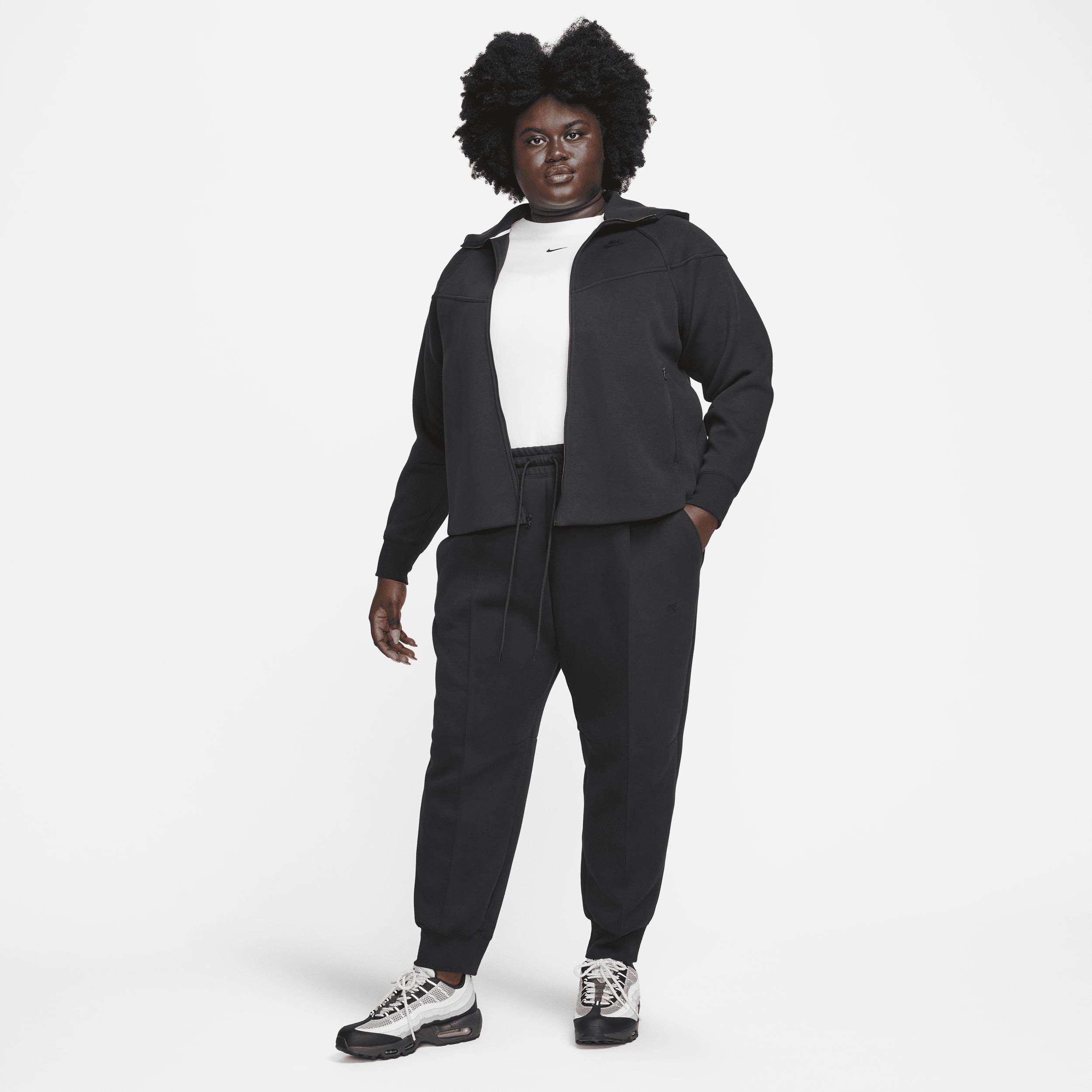 Womens Nike Sportswear Tech Fleece Mid-Rise Jogger Pants (Plus Size) | FB8332-010 Product Image