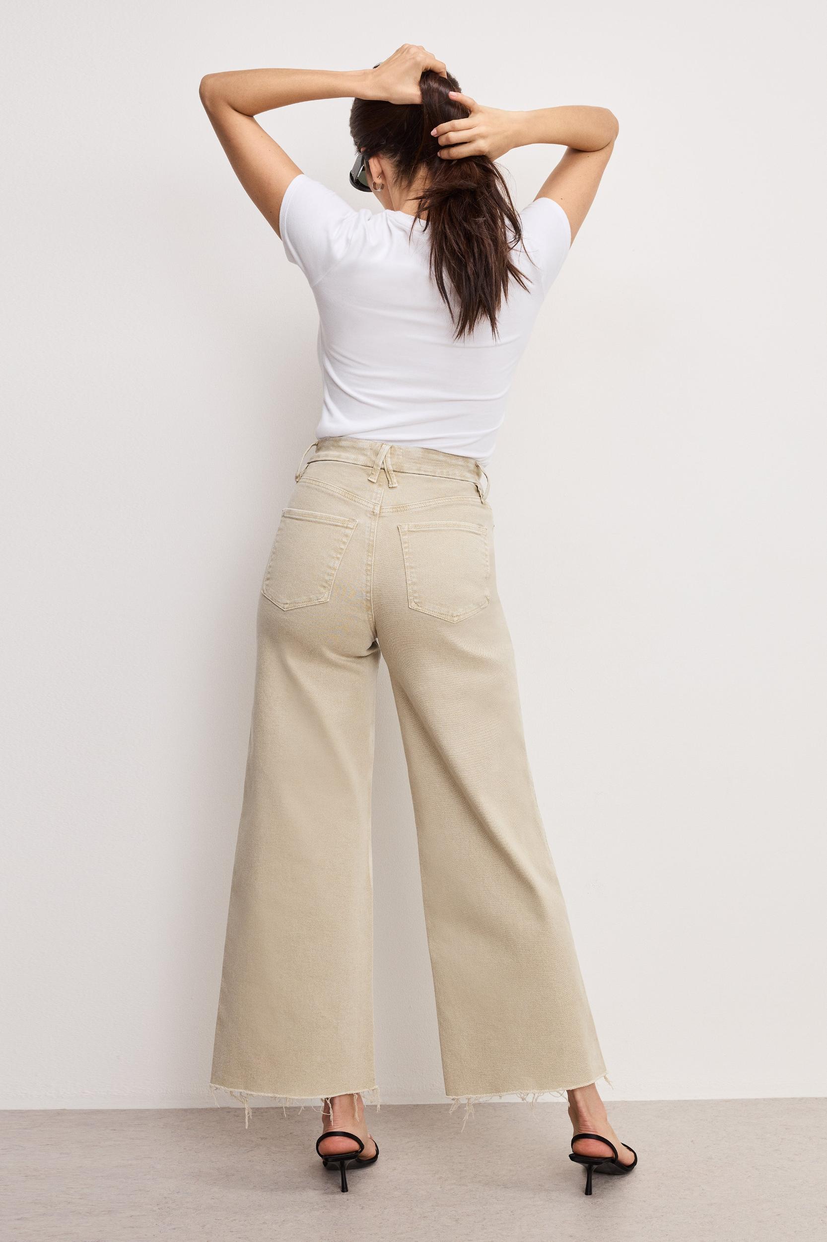 GOOD SKATE WIDE CROPPED JEANS | DUNE001 Product Image