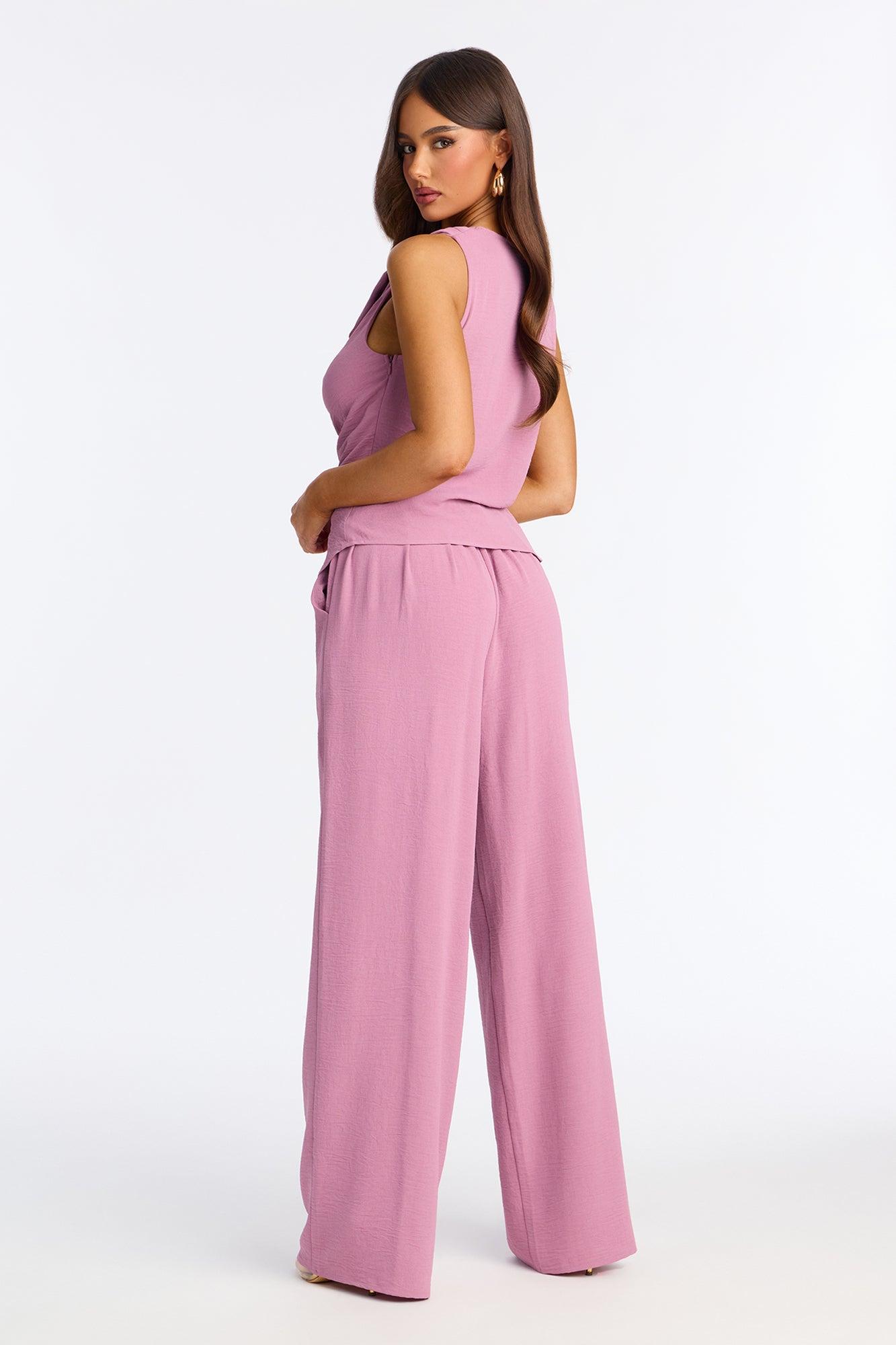 Danielle Off Shoulder Pant Set - Lavender Female Product Image