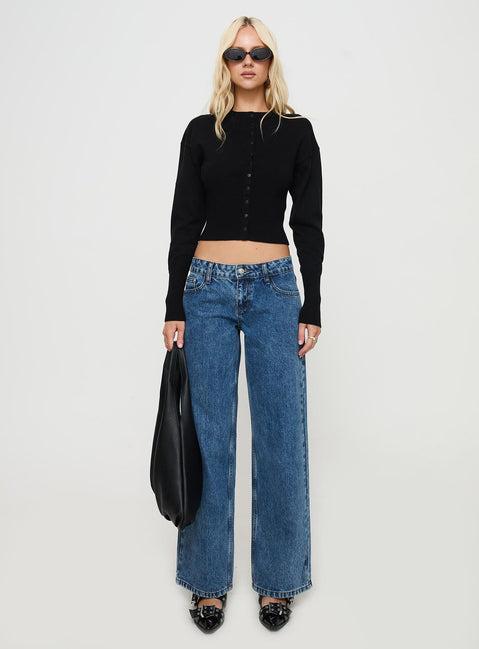 Head In The Clouds Cardigan Onyx Product Image