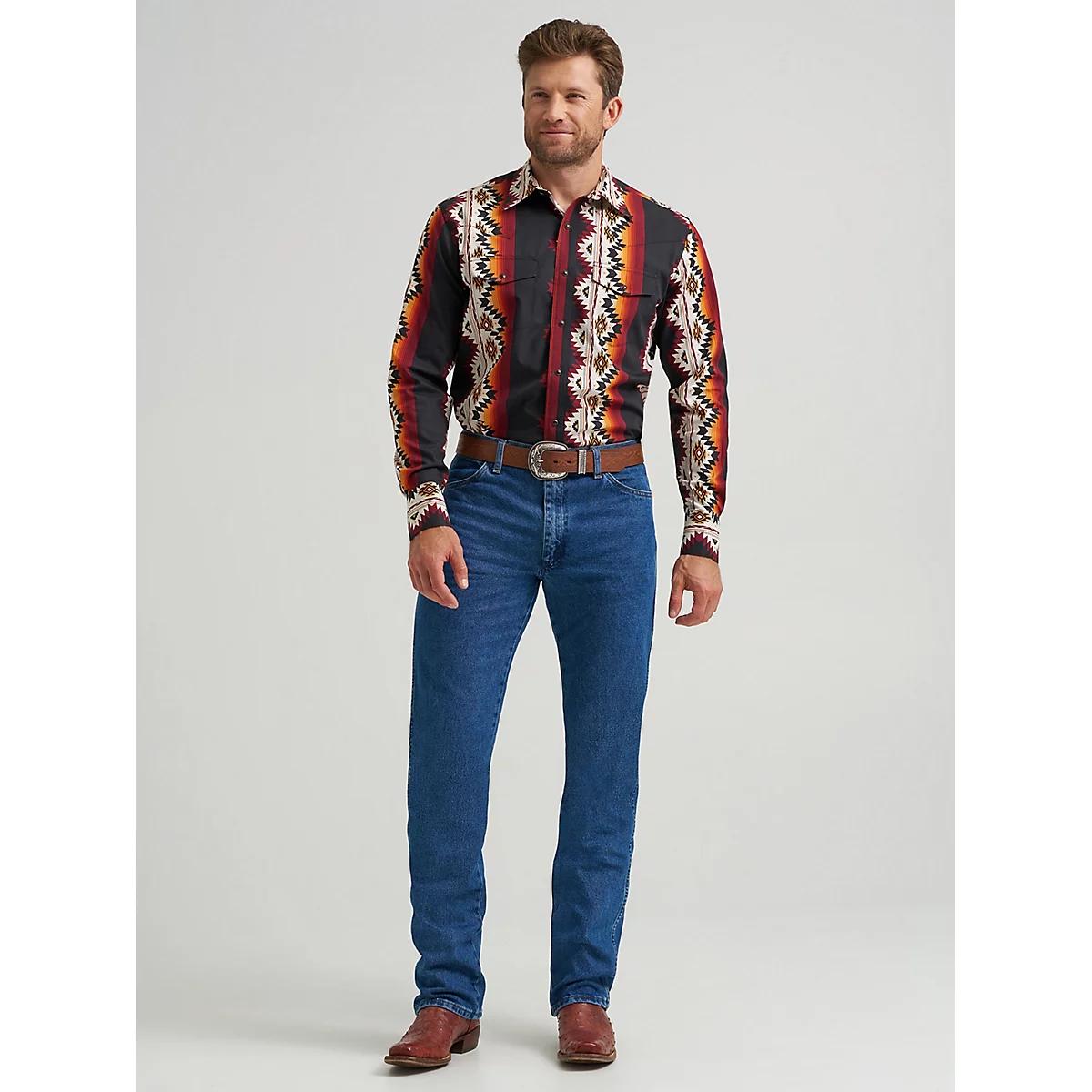 Men's Checotah® Long Sleeve Western Snap Printed Shirt Fire Product Image