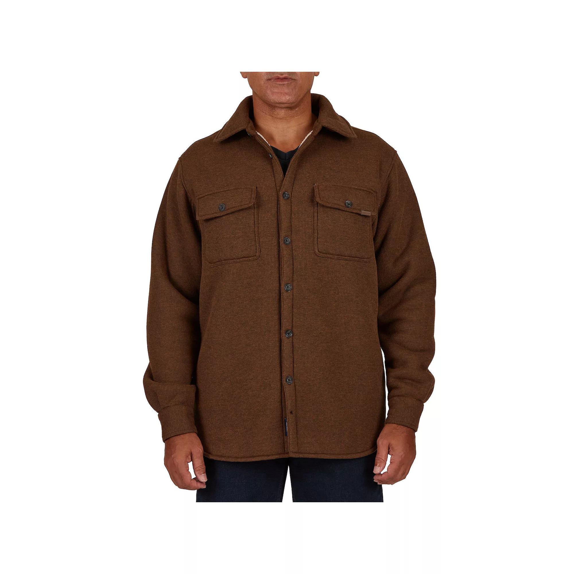 Men's Smith's Workwear Sherpa-Lined Heather Thermal Shirt Jacket,  Product Image