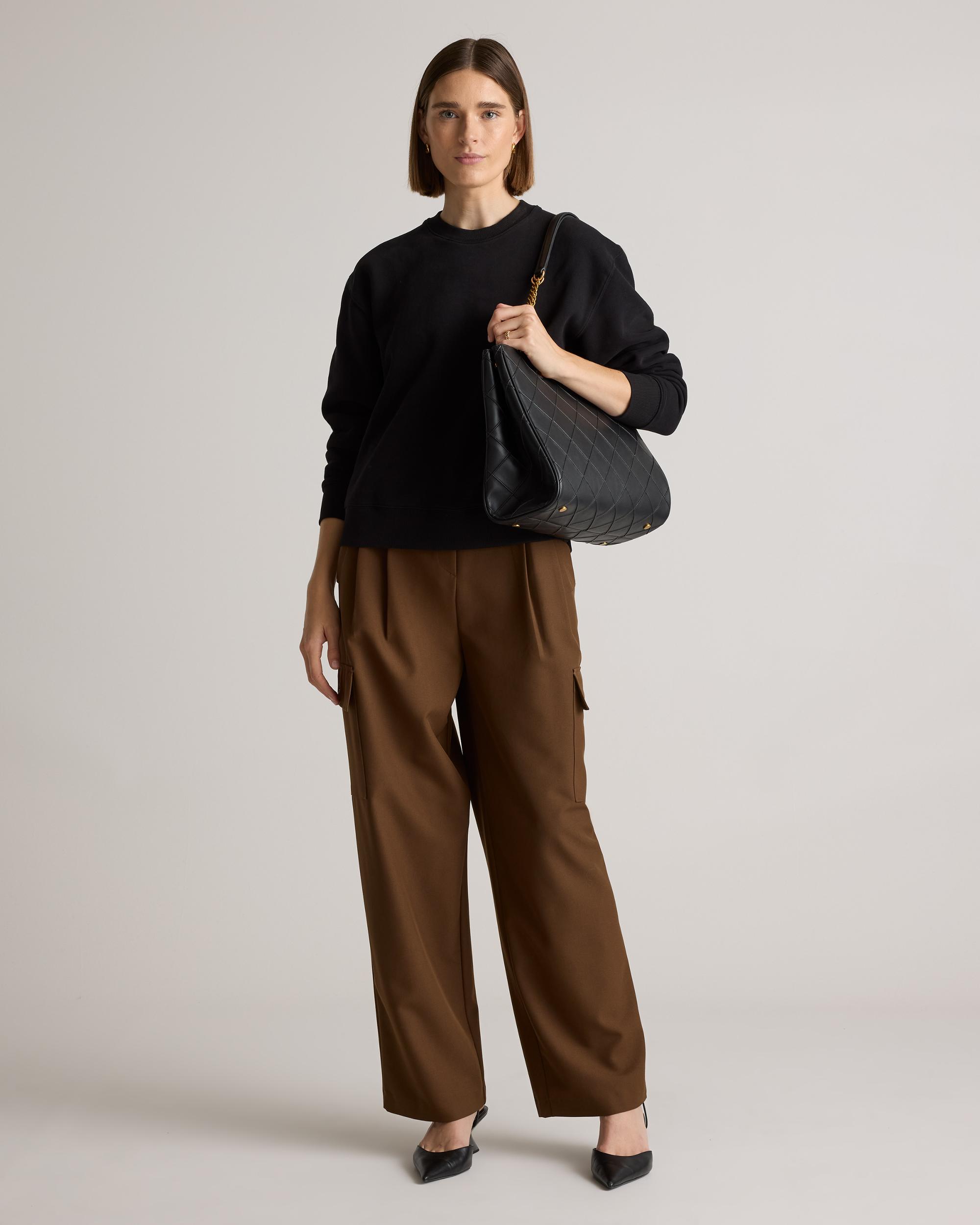 Quince | Women's Italian Leather Diamond Stitch Tote Product Image