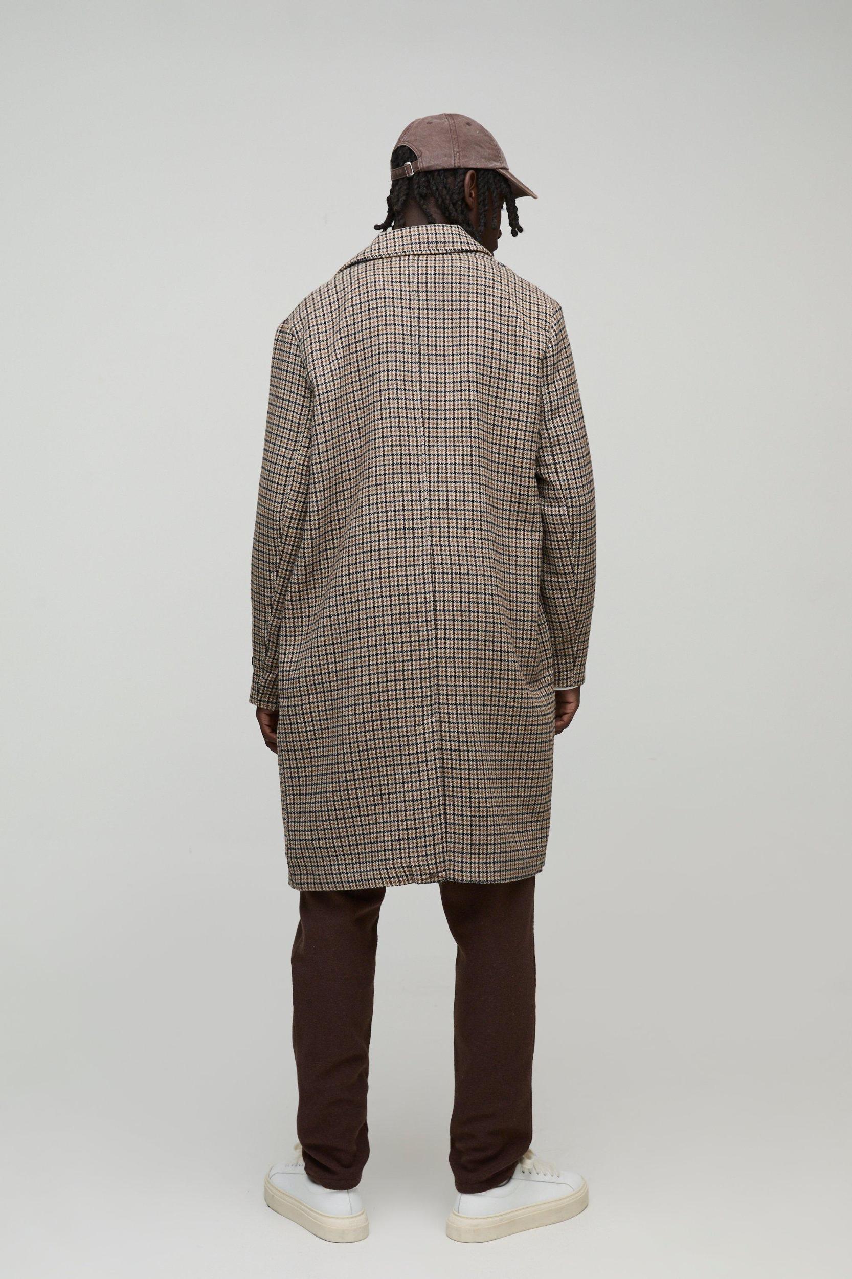 Elasticated Waist Tapered Wool Look Pintuck Pants | boohooMAN USA Product Image