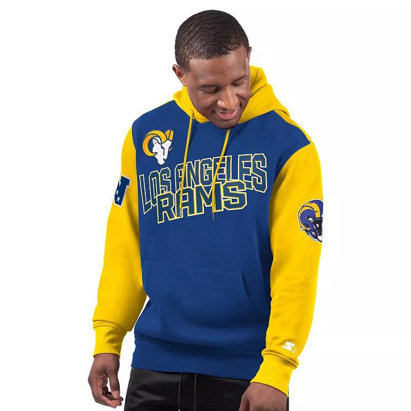 Men's Starter Royal Los Angeles Rams Extreme Pullover Hoodie, Size: Medium, Blue Product Image