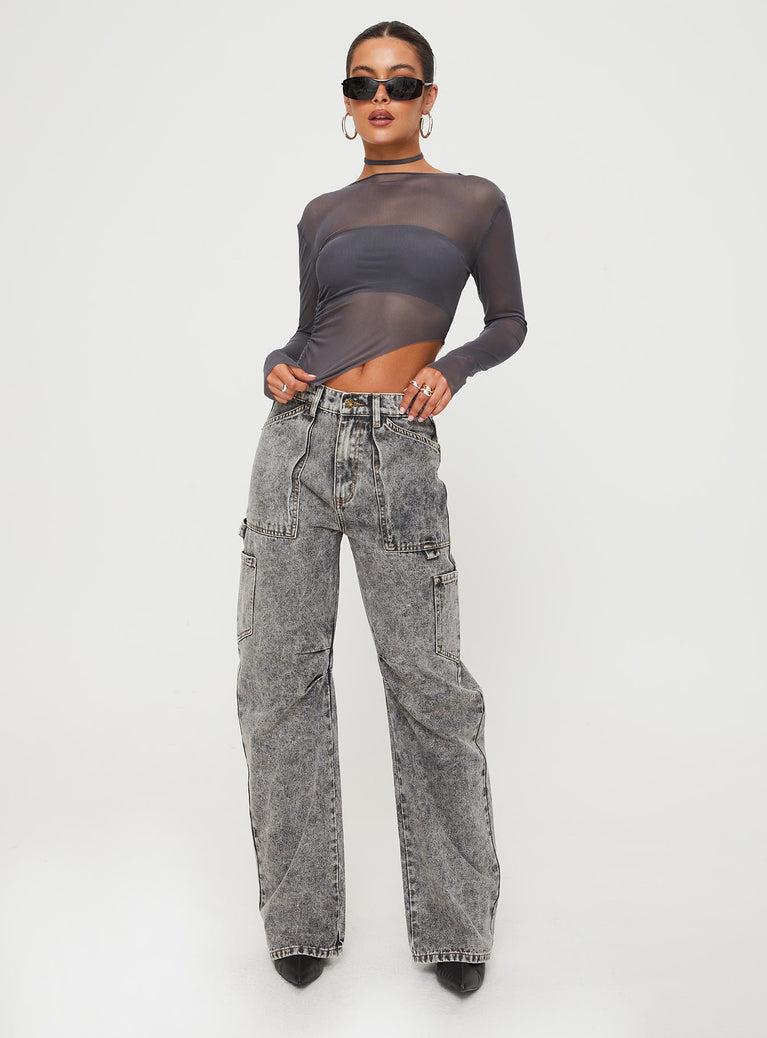 Marier Long Sleeve Top Slate Product Image