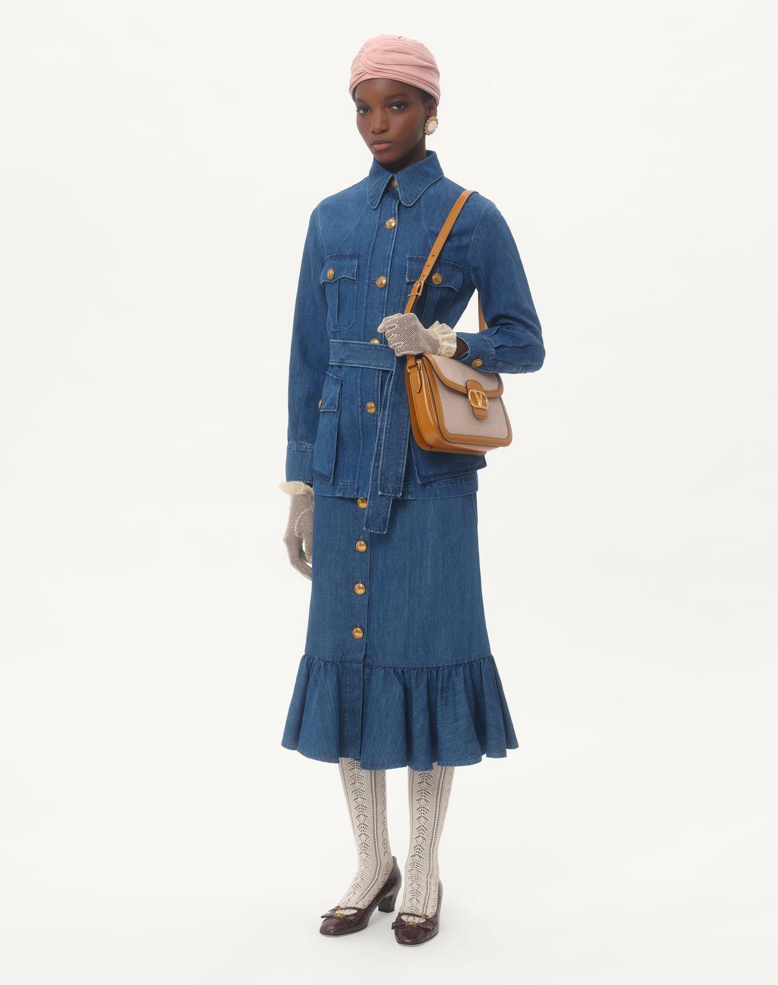 Lightweight Denim Skirt  Product Image