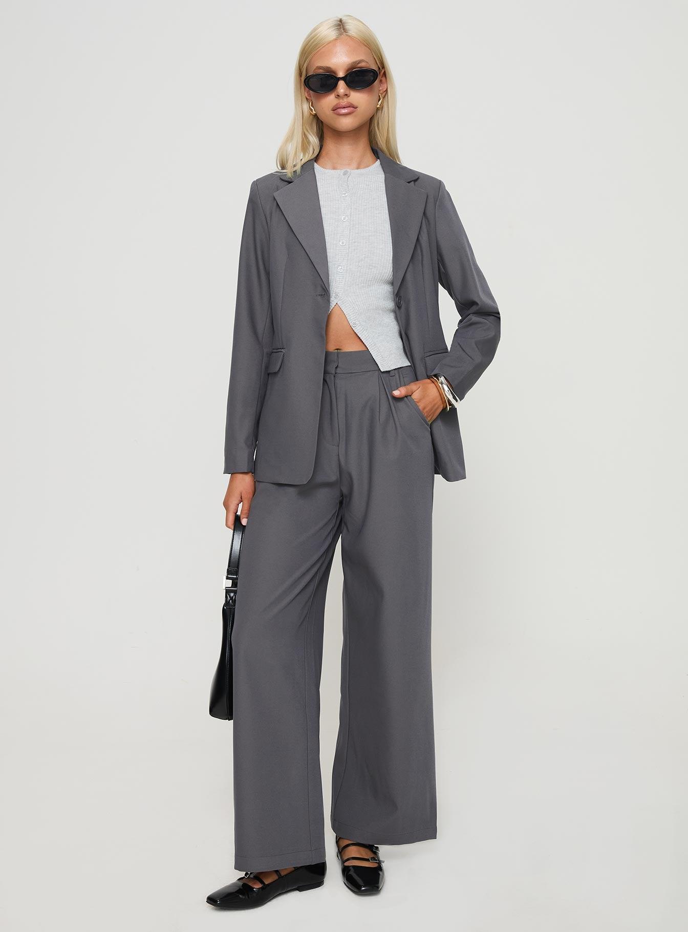 Relaxed Blazer Charcoal Product Image