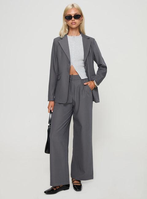 Relaxed Blazer Charcoal Product Image