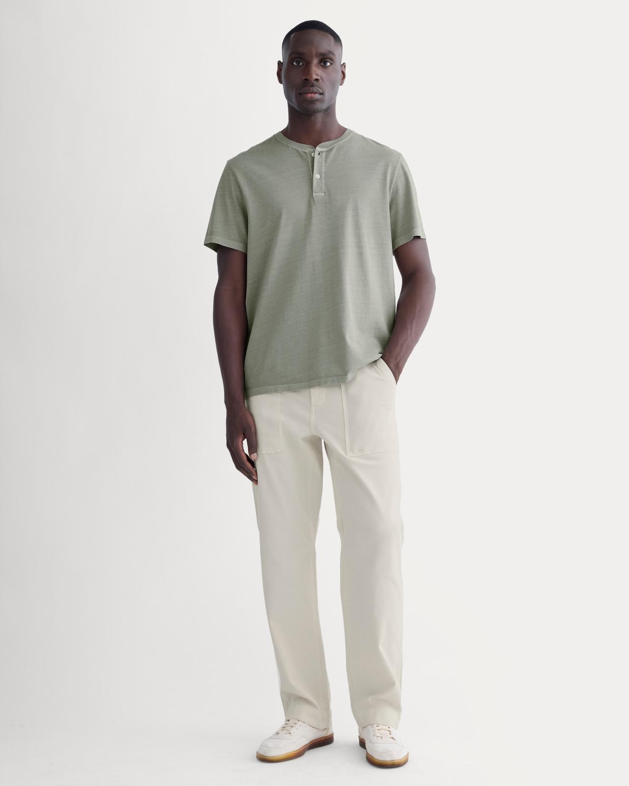 The Essential Organic Garment-Dyed Henley Product Image