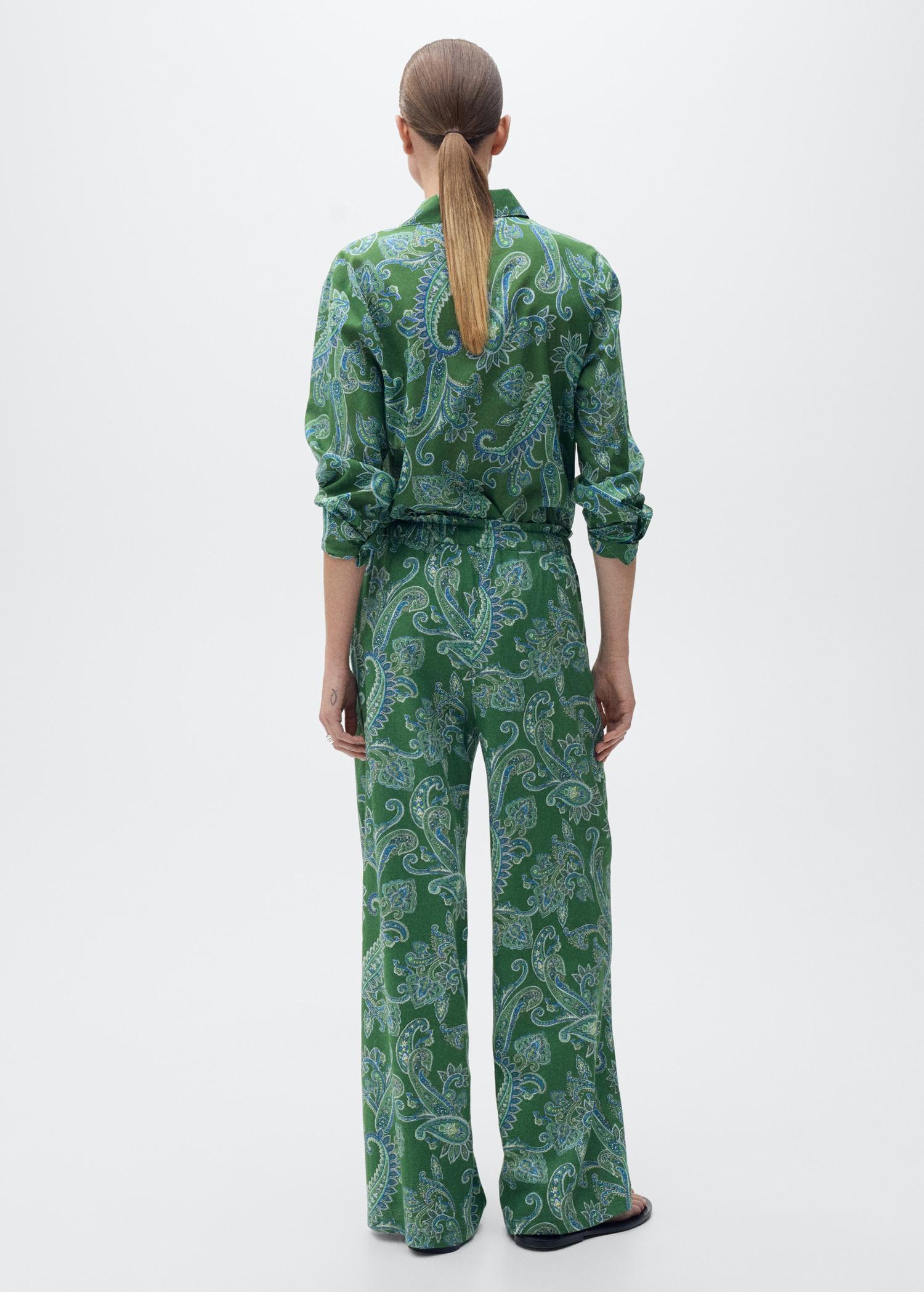 Paisley-print pants - Women | MANGO USA Product Image