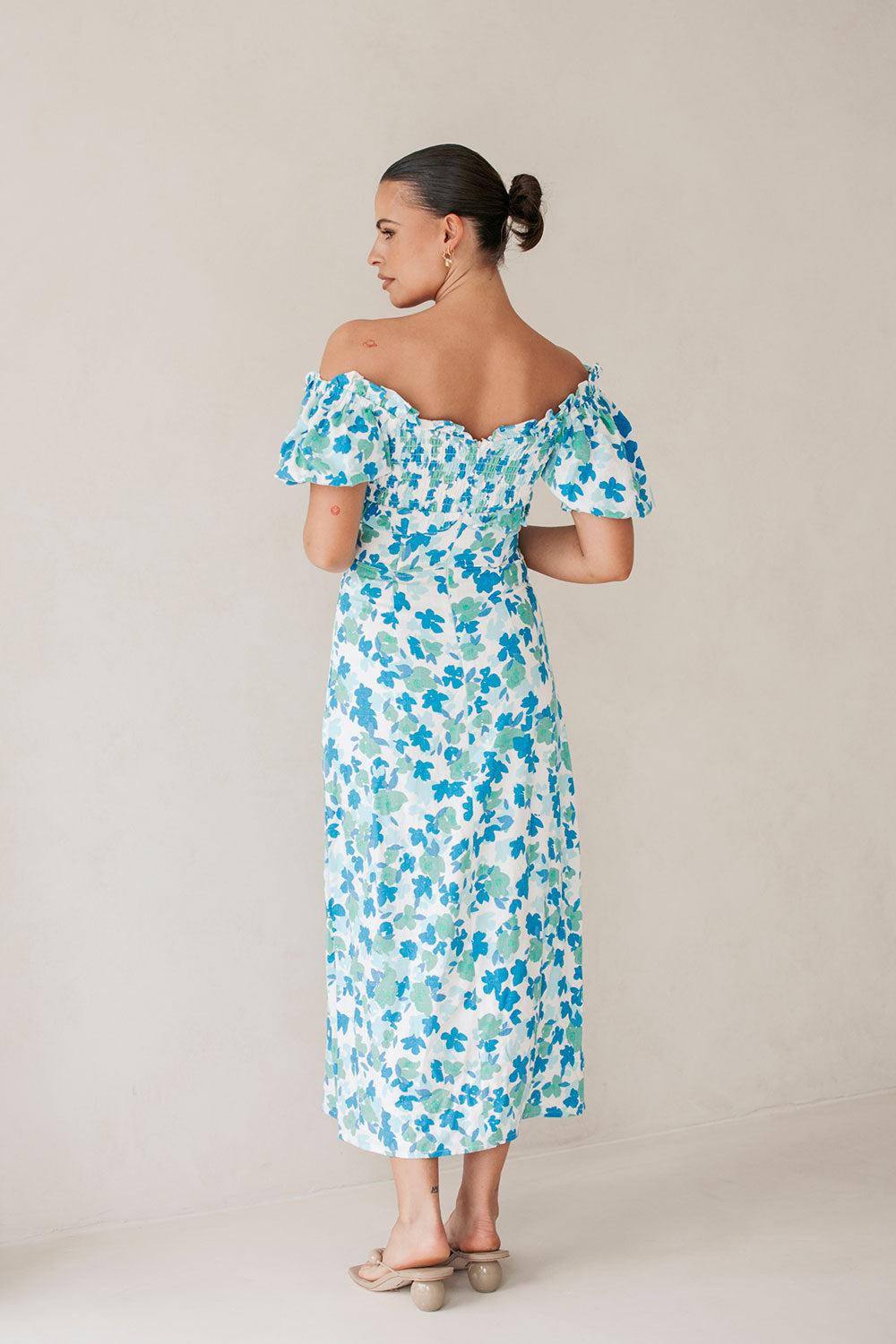 Rhi Off Shoulder Dress - Brushed Floral Product Image