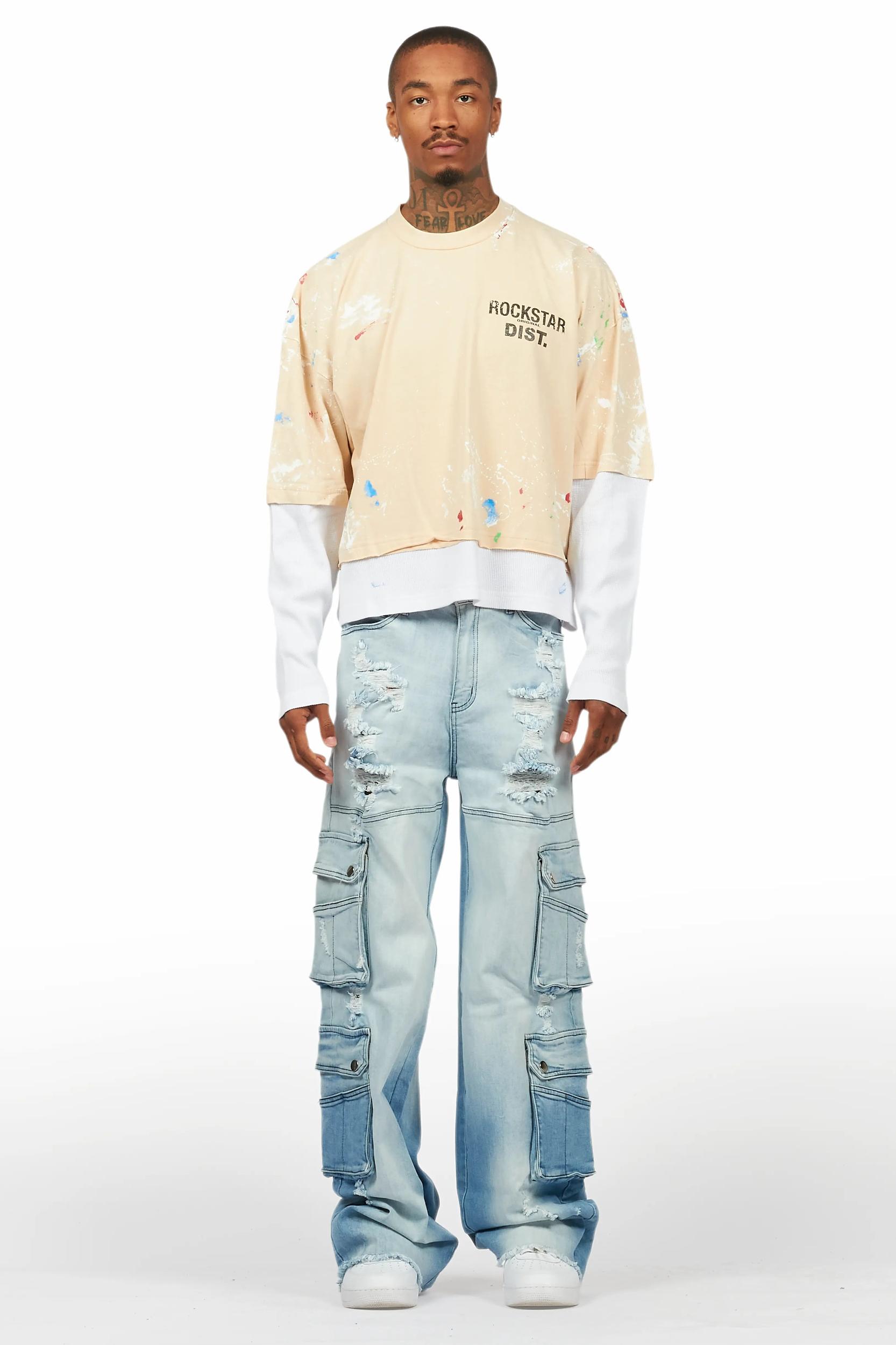 Keylor Light Blue Baggy Fit Jean Male Product Image