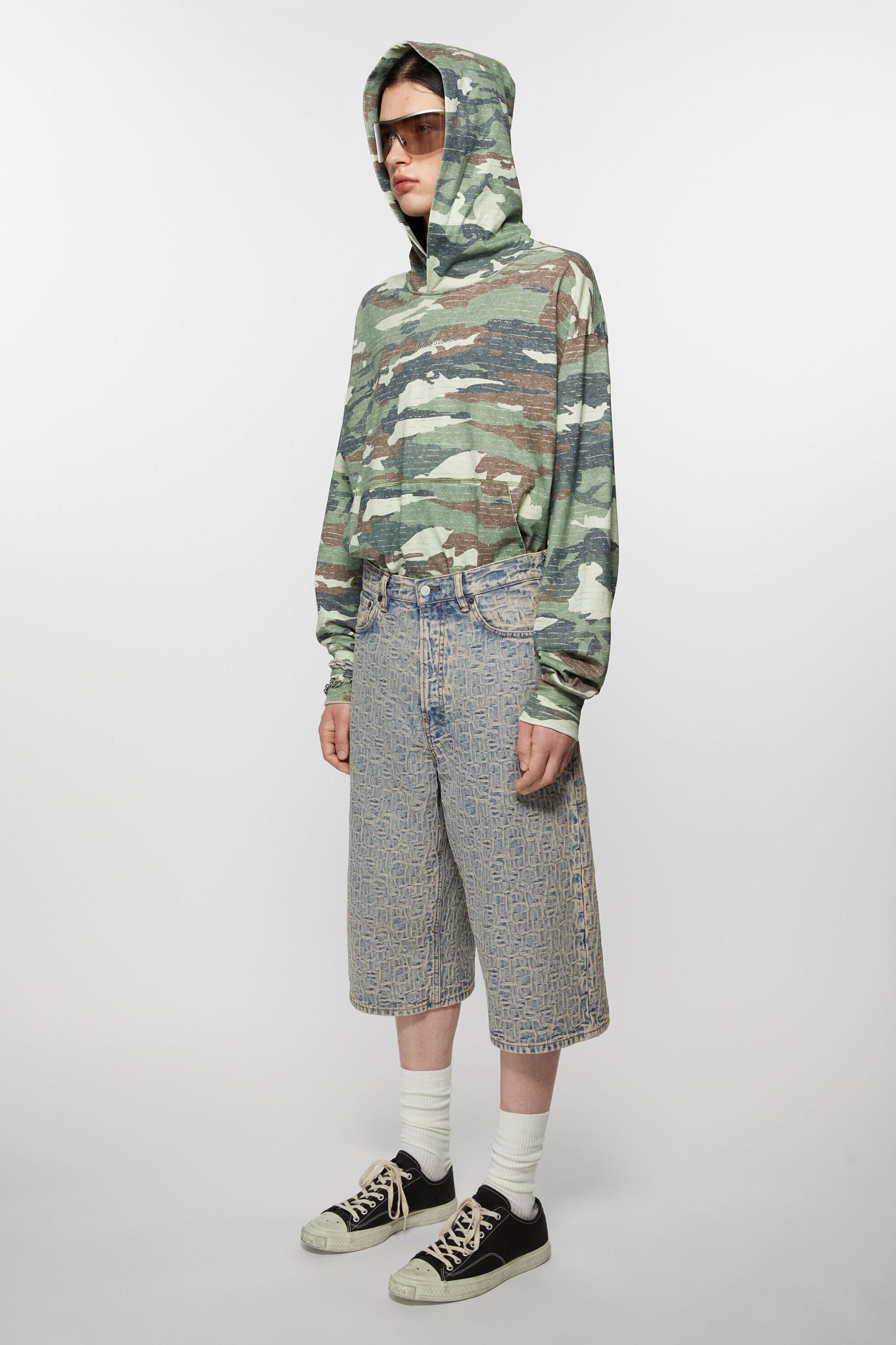 Monogram denim shorts - Loose fit Product Image