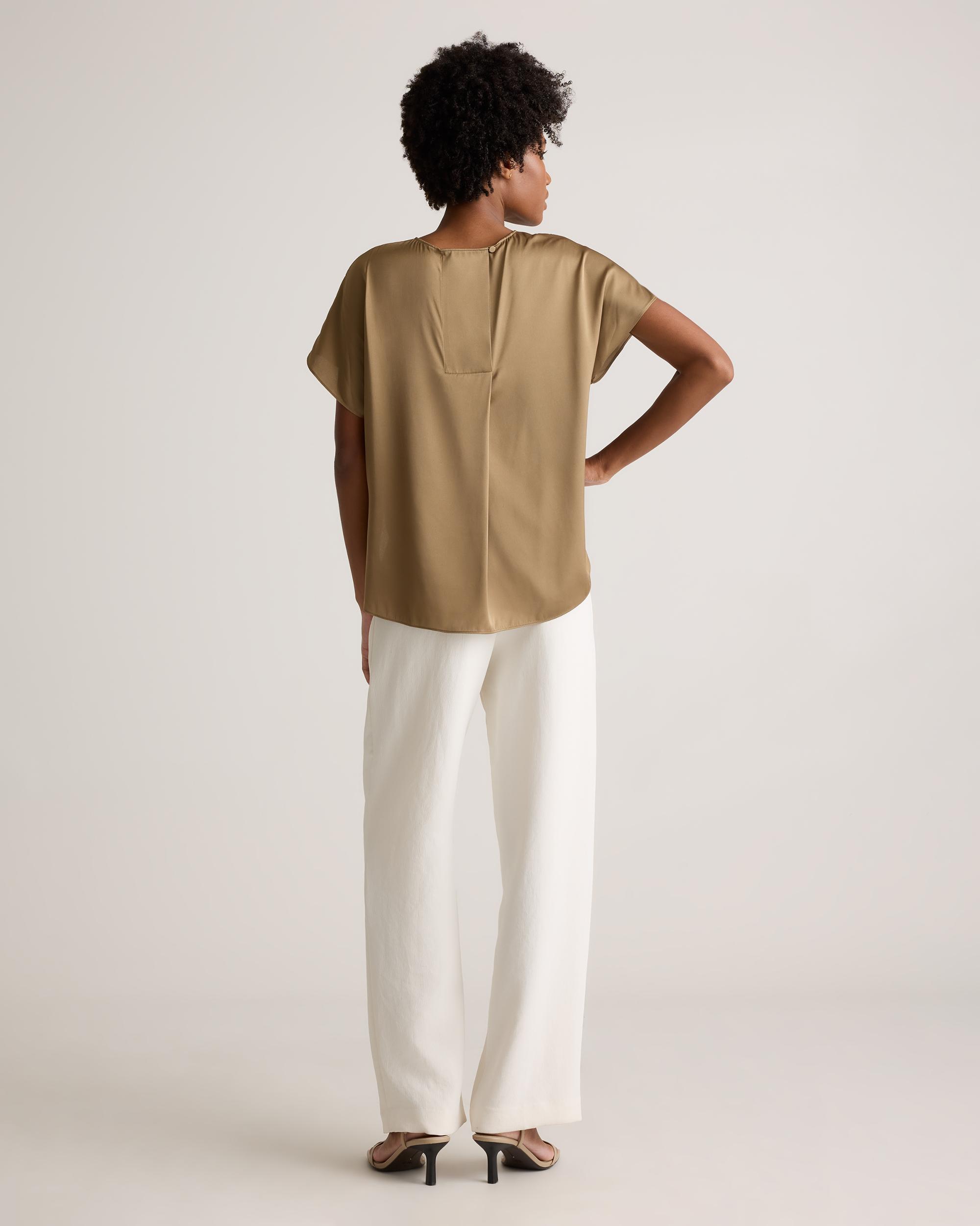 Quince | Women's Washable Stretch Silk Split Hem T-Shirt Mulberry Silk Product Image