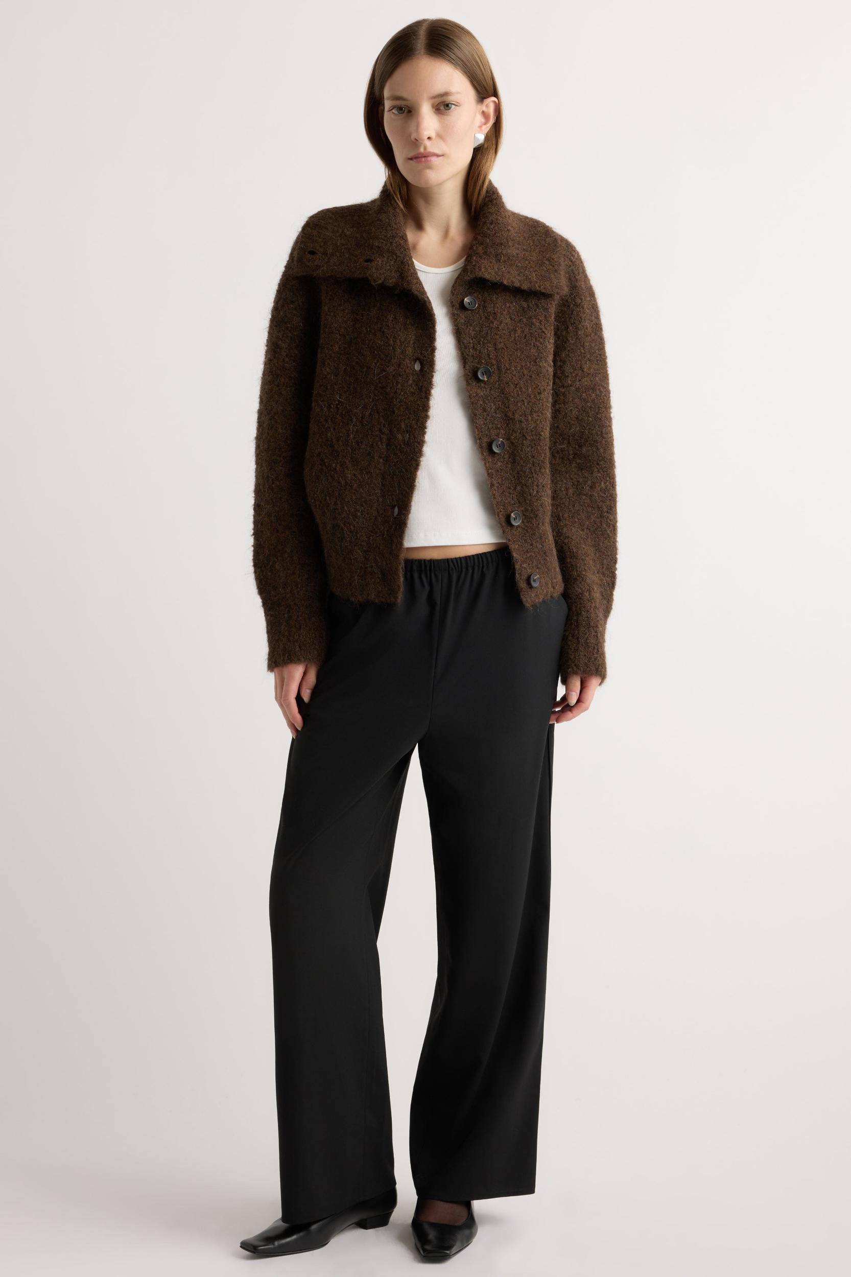 Sacha Fuzzy Alpaca-Wool Cardigan Product Image